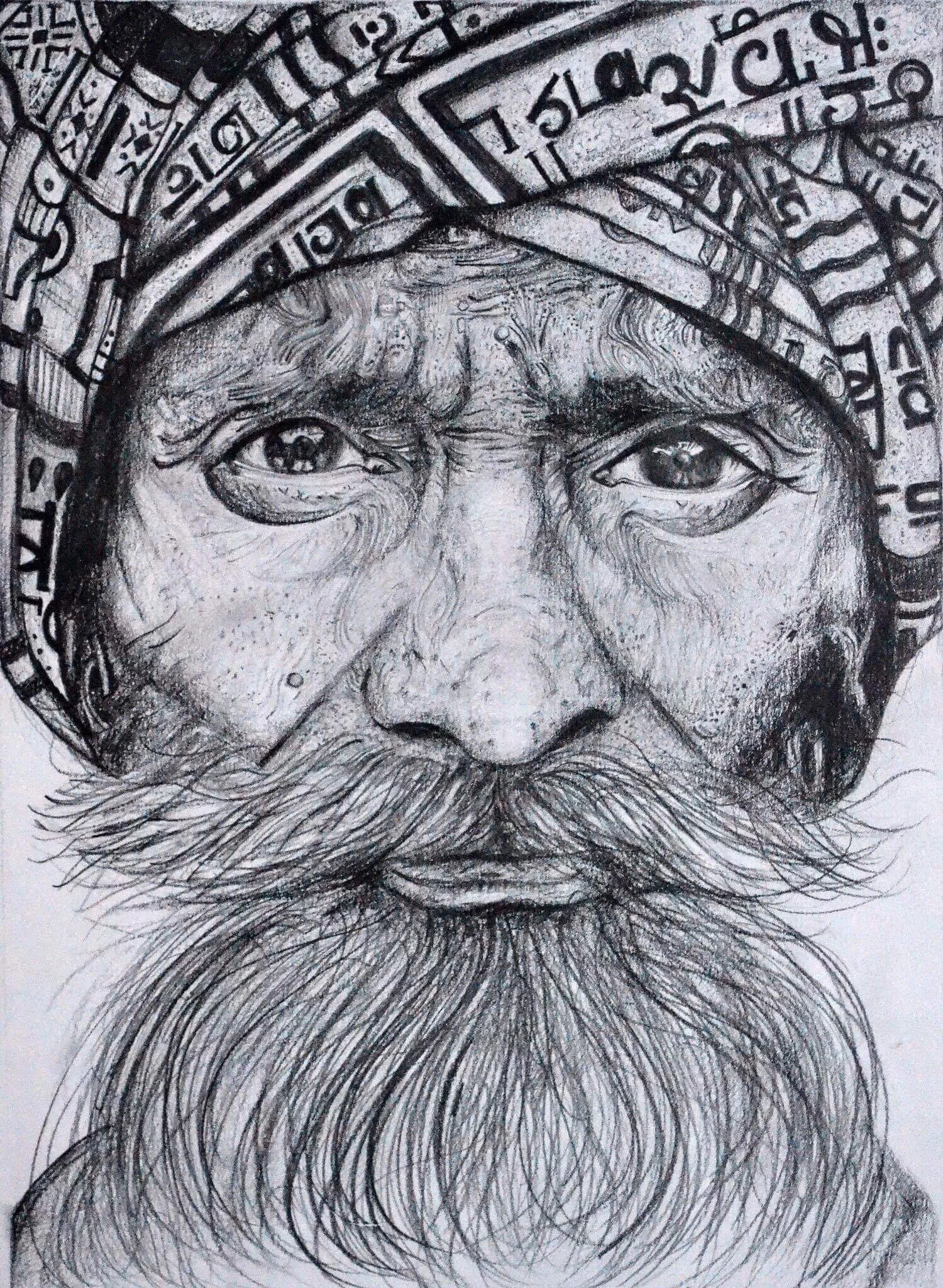  Malang, Pencil on paper, 8 x 11 inches, 2016 