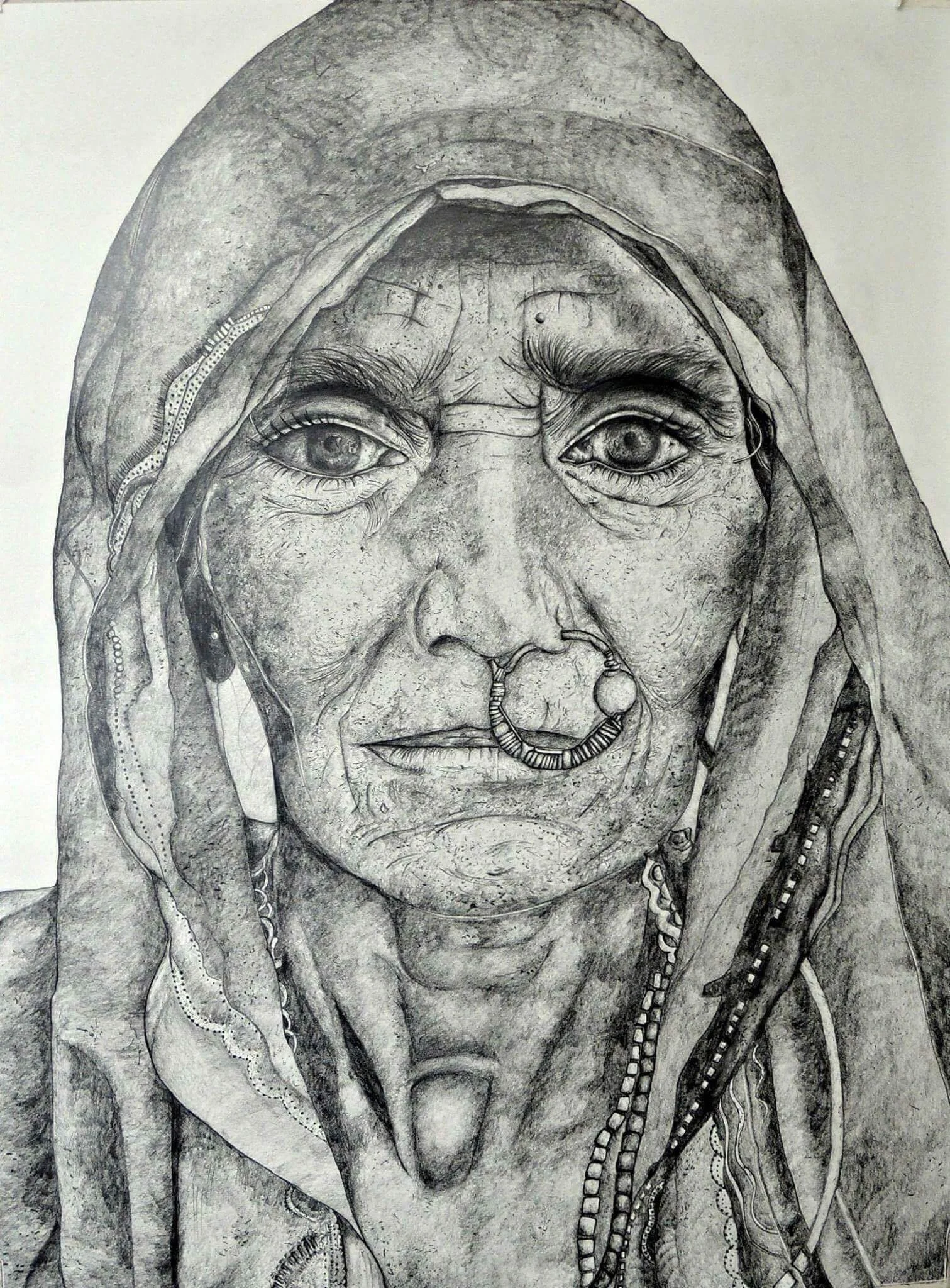  Peerni, Pencil on paper, 18 x 24 inches, 2016 
