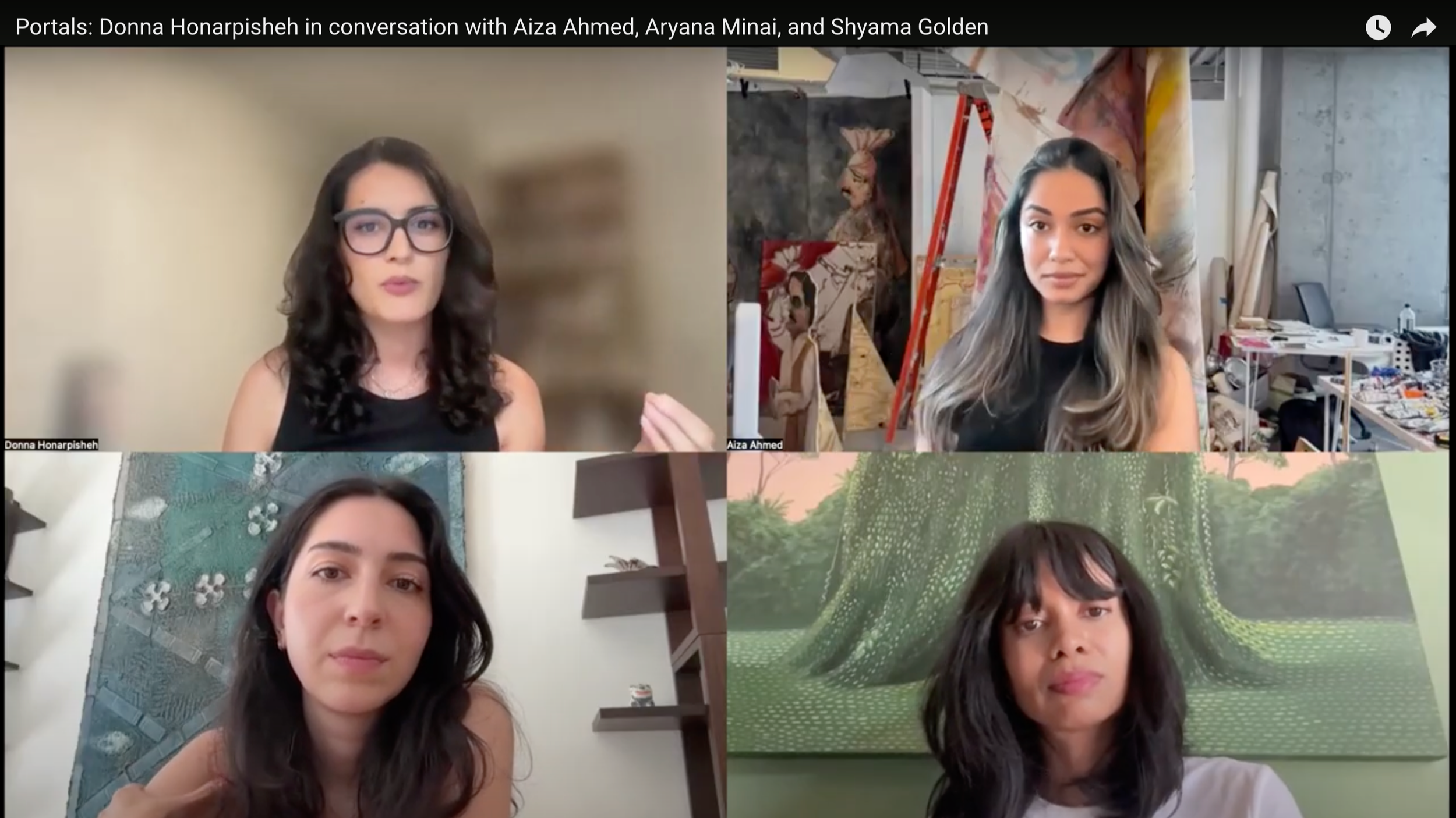 Portals: Donna Honarpisheh in conversation with Aiza Ahmed, Aryana Minai, and Shyama Golden (Copy)