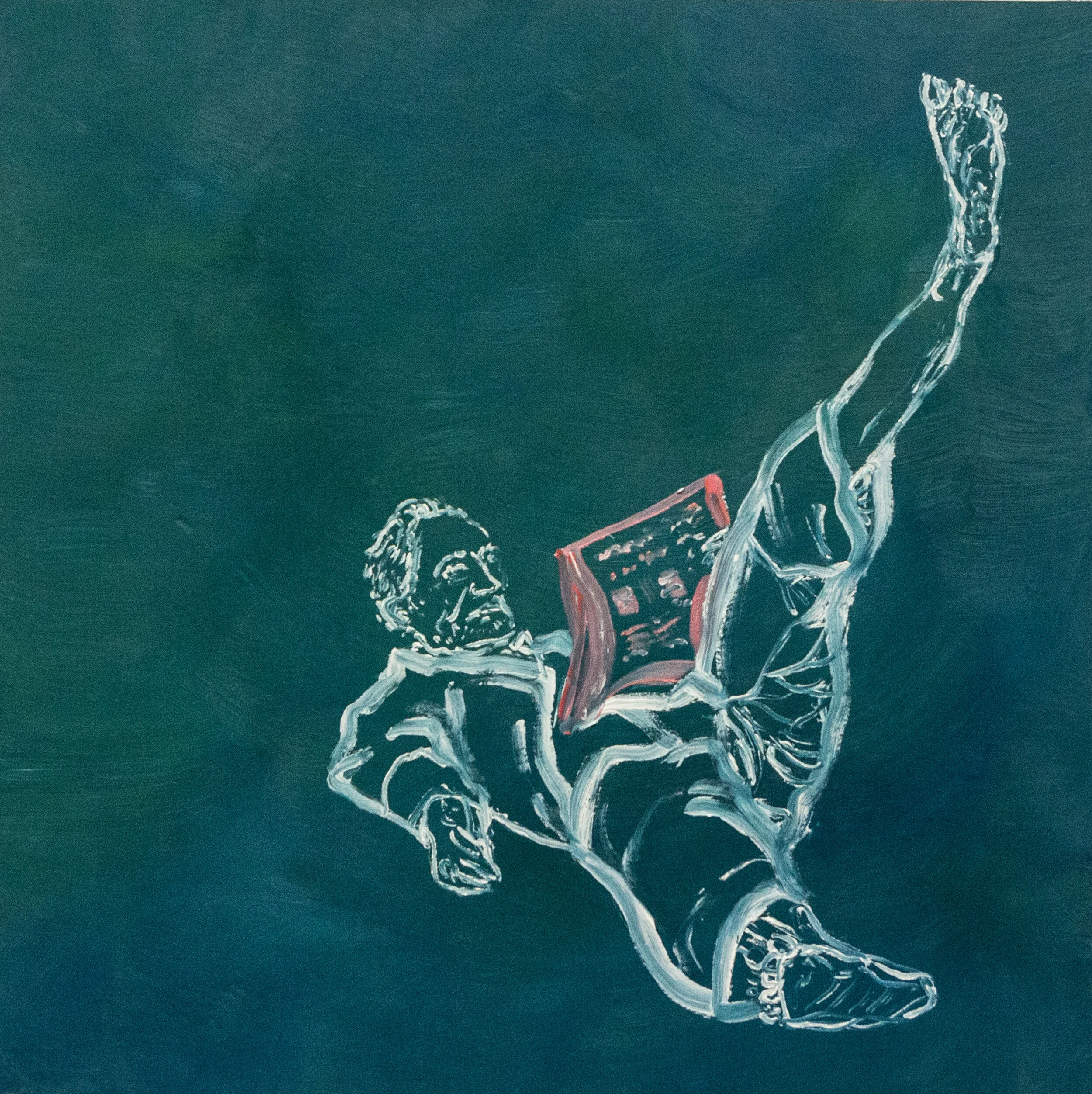  Lazy Sunday , oil on panel, 14” x 14”, 2019  