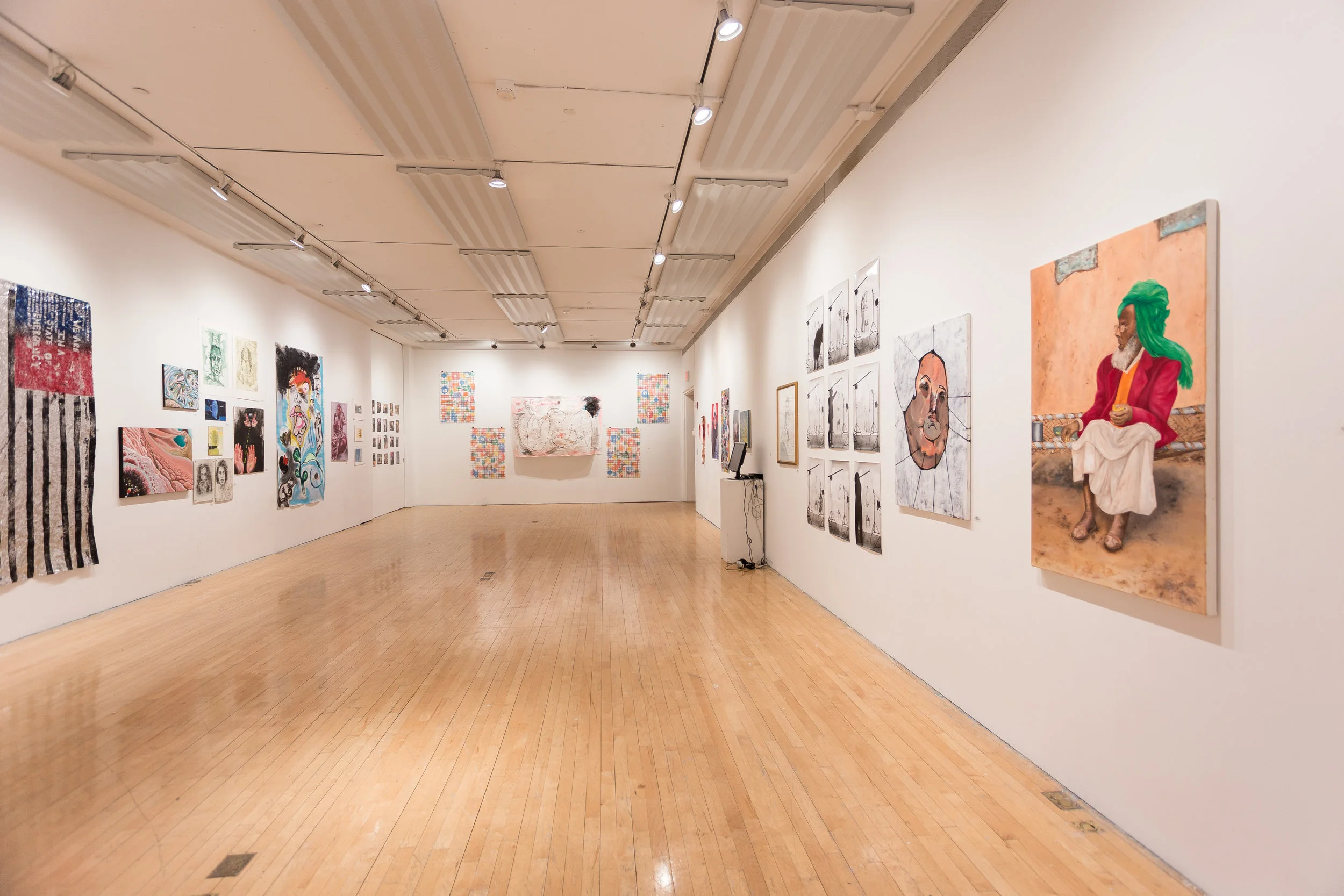  Installation of A Pensive Lunch at The BFA Show, Olive Tjaden Gallery, Cornell University, NY, 2019   