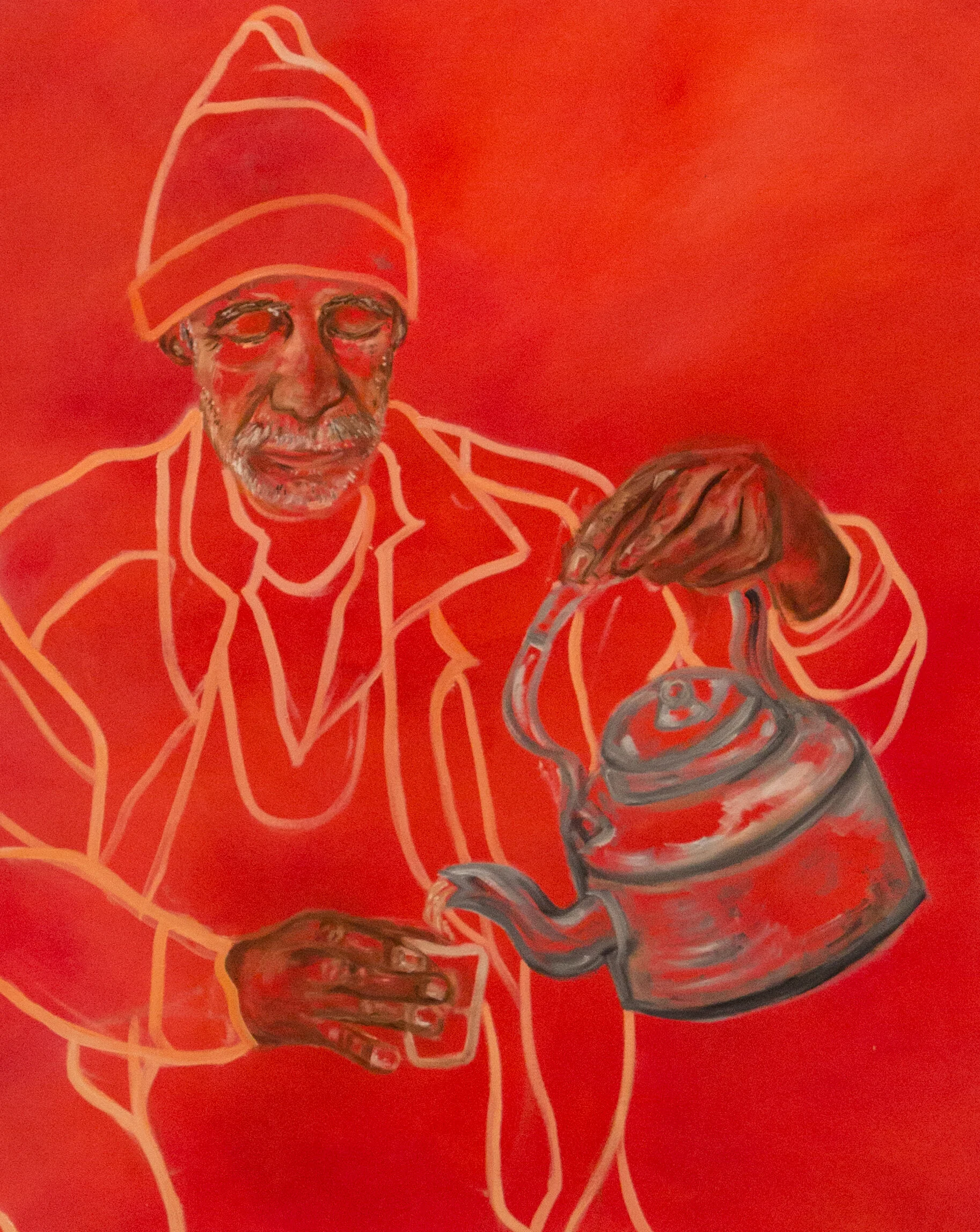  Chai-wala (Tea seller), 24” x 30”, oil on canvas, 2019 