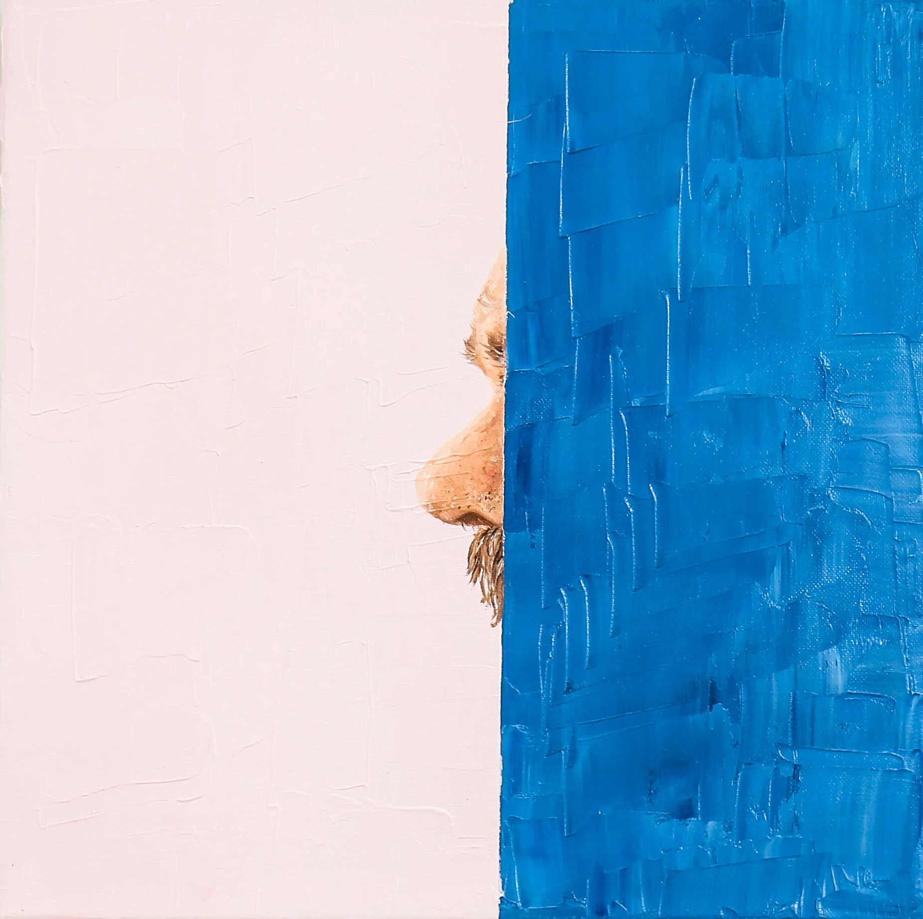  Lurking #2, 14” x 14”, oil and acrylic on canvas, 2019 