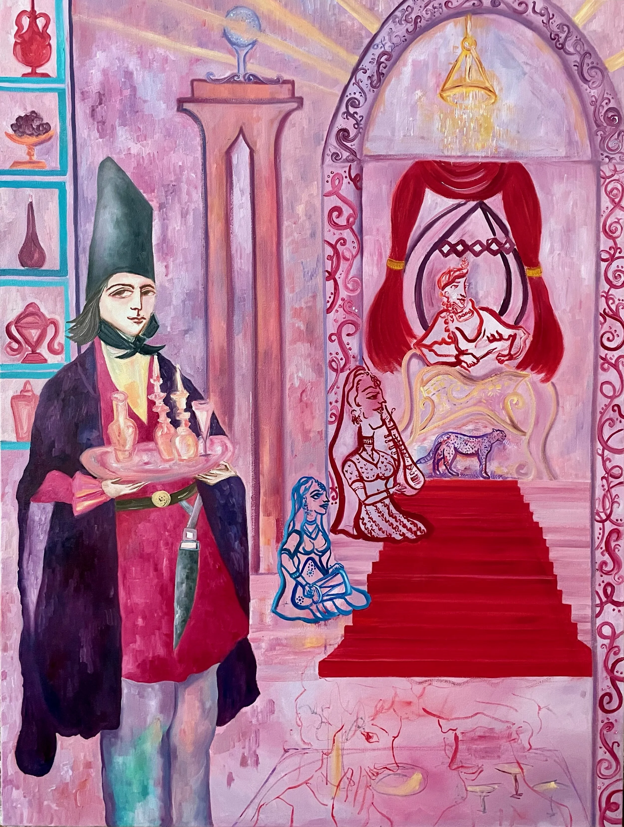  A Musical Evening, oil on canvas, 30 x 40 inches, 2021  