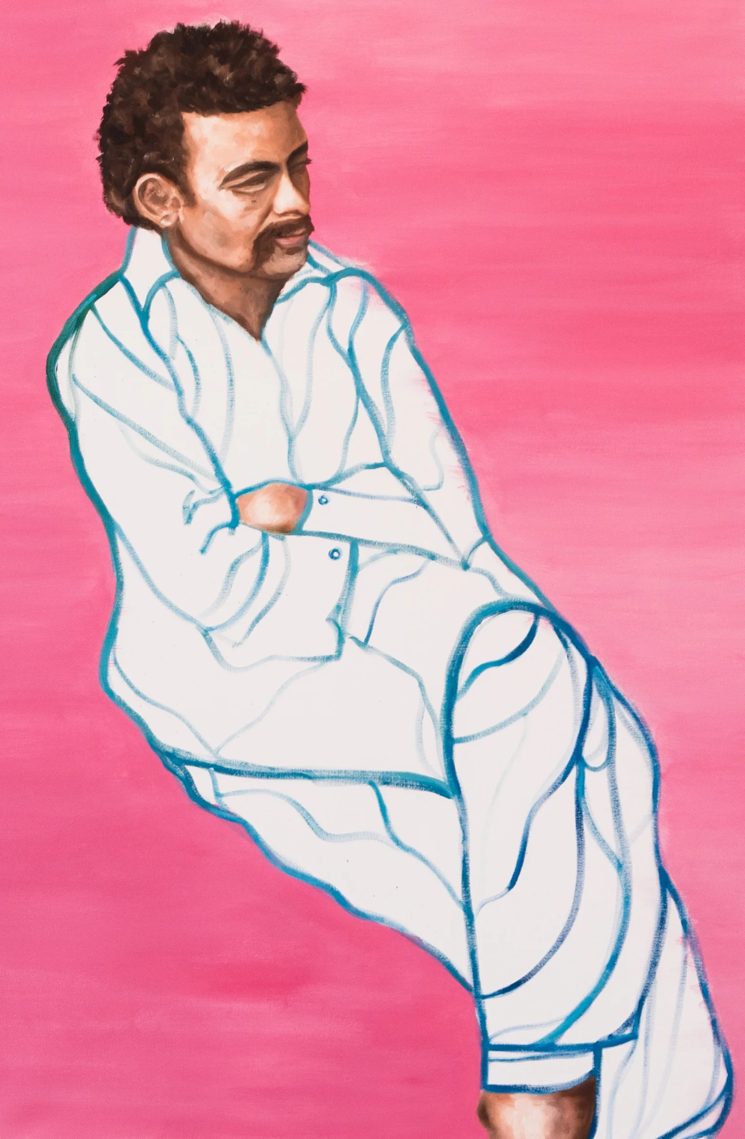  Suburban Stare, oil and acrylic on canvas, 24” x 36”, 2019 