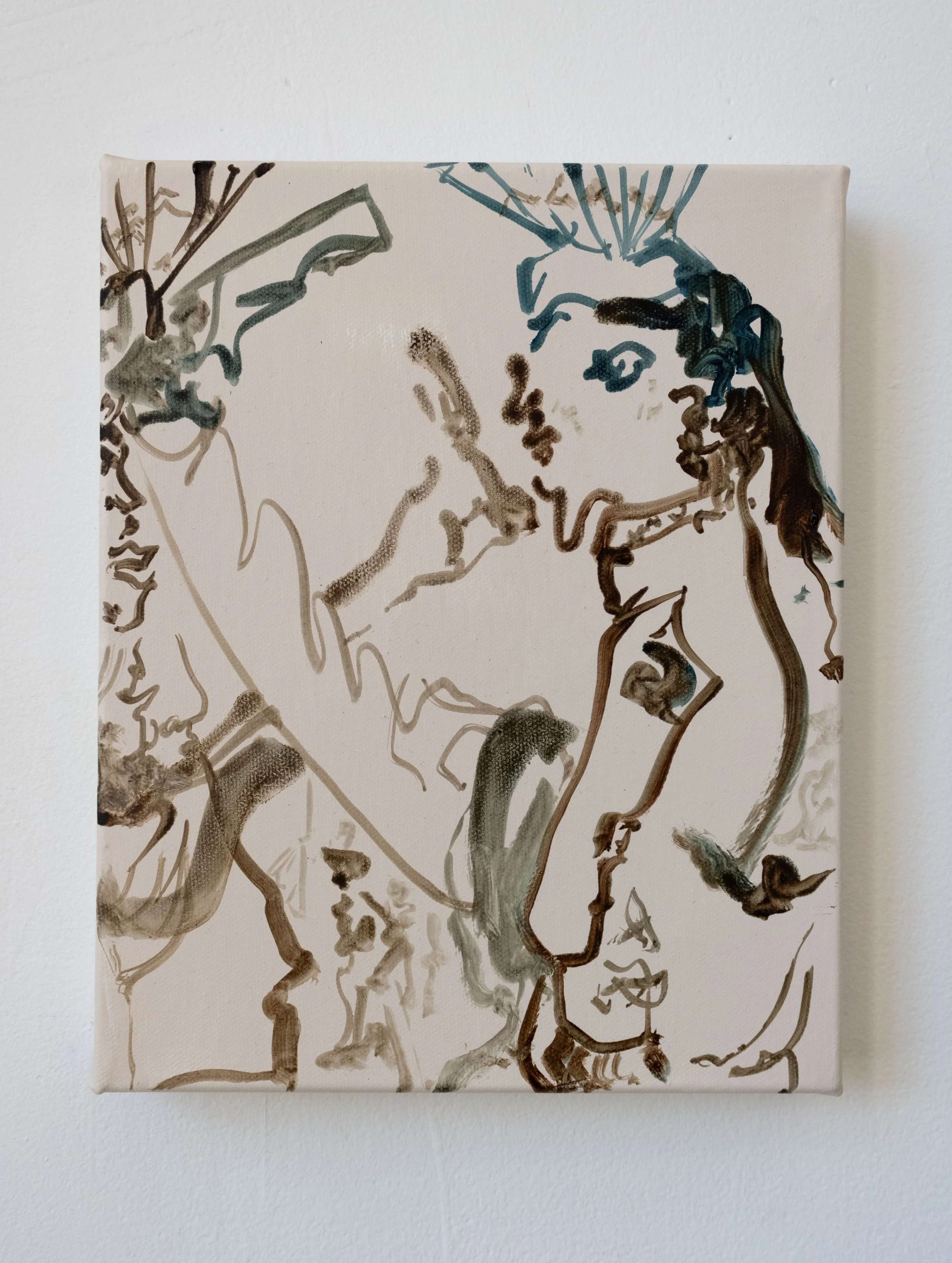 A kick and a flick for being so quick, 2023, 10” x 8”, oil on canvas (Copy)