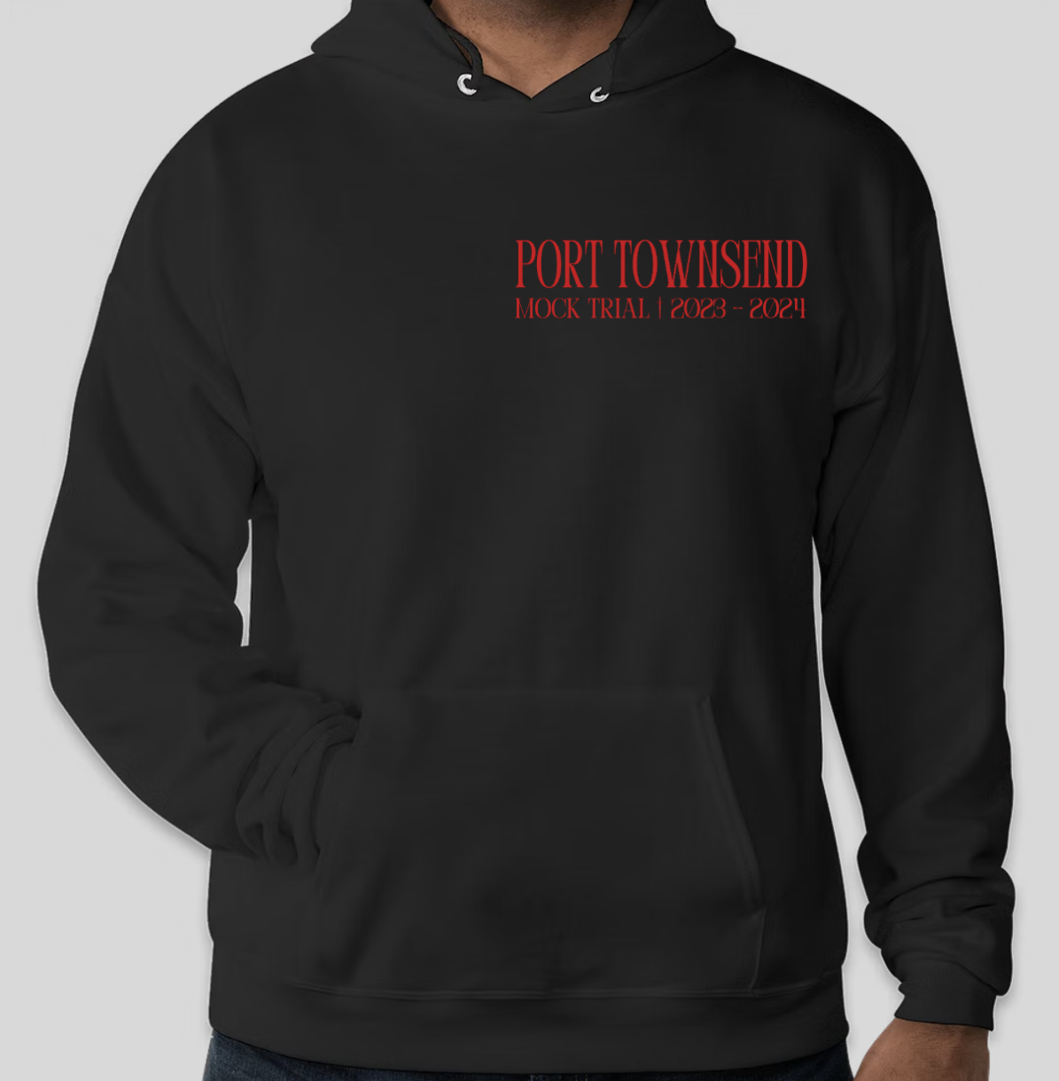 PTHS Mock Trial Hoodie Front, 2024