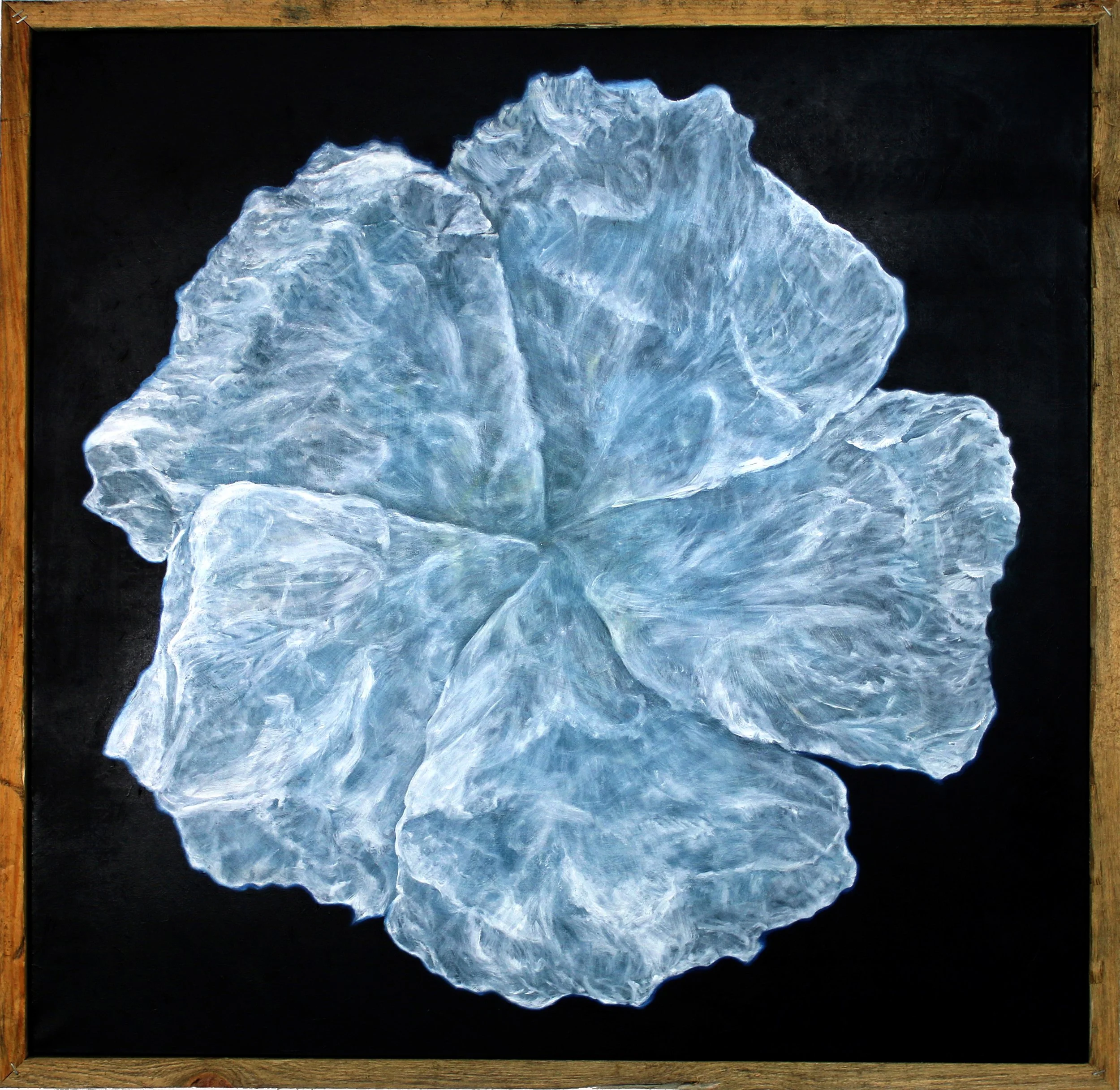 'Seek growth' - oil on canvas, reclaimed pallet - 0.8x0.8m - 2025/26 