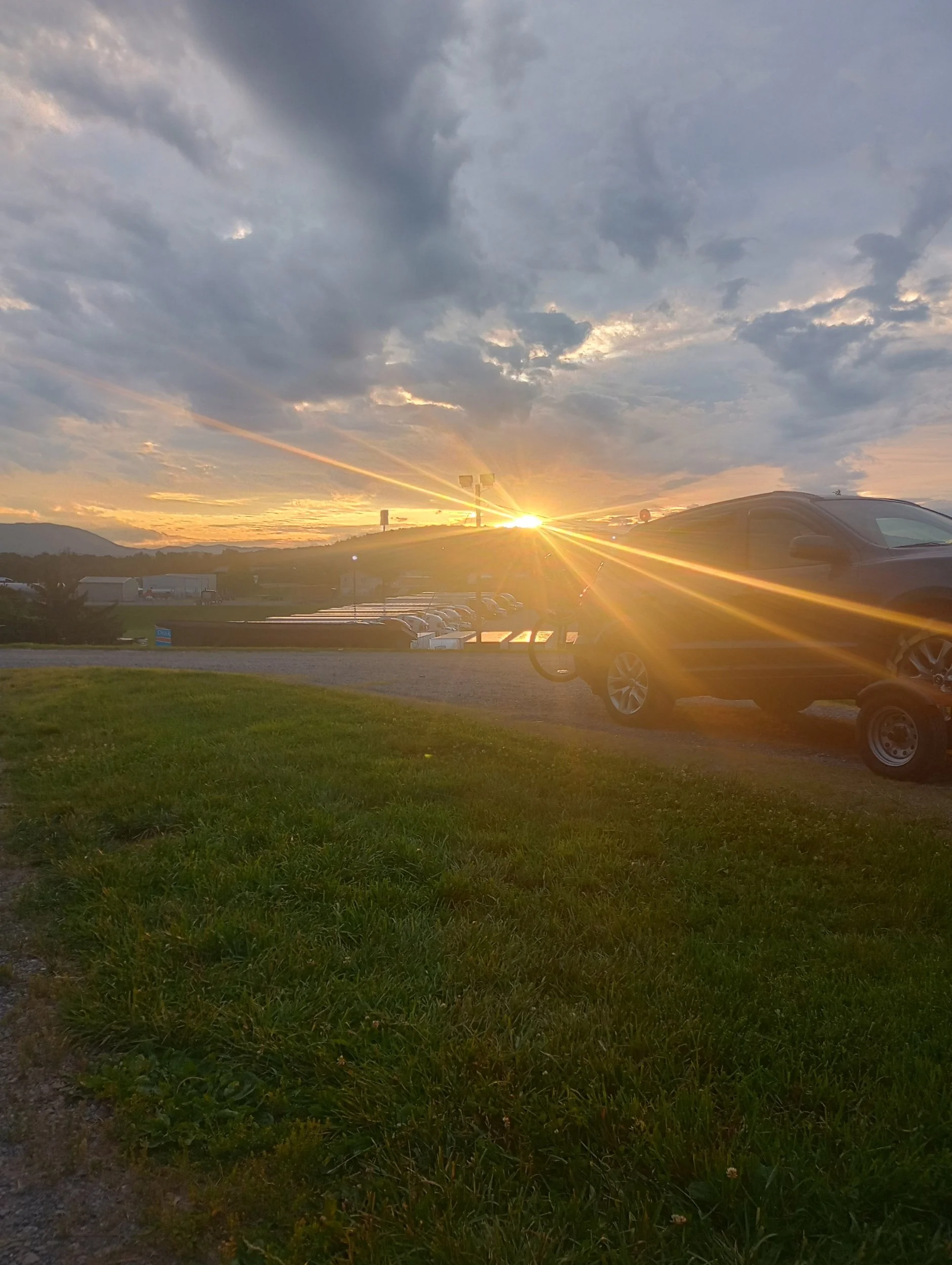 Sunset at the TA campground in Lexington, Virginia