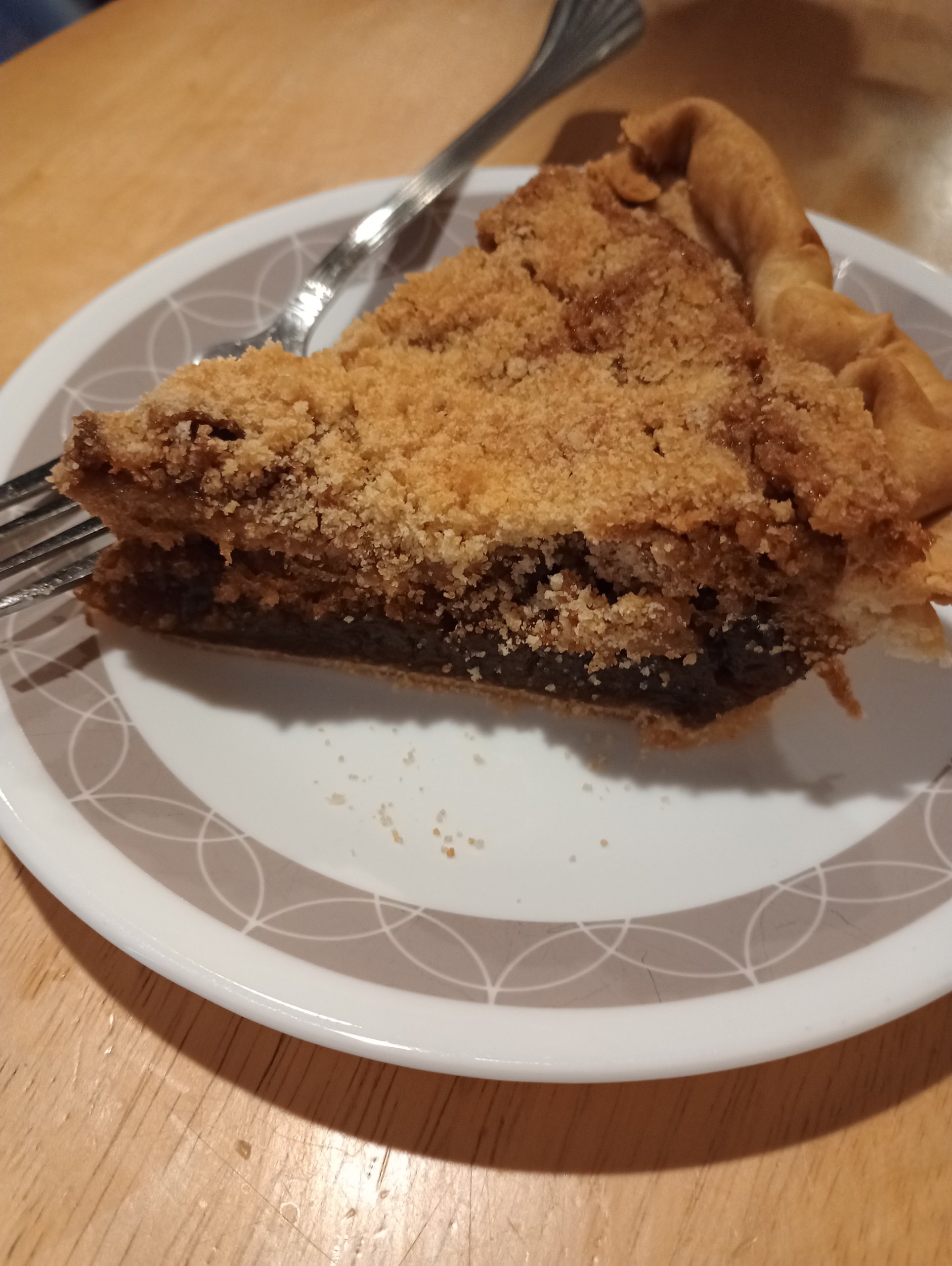 Homemade shoofly pie