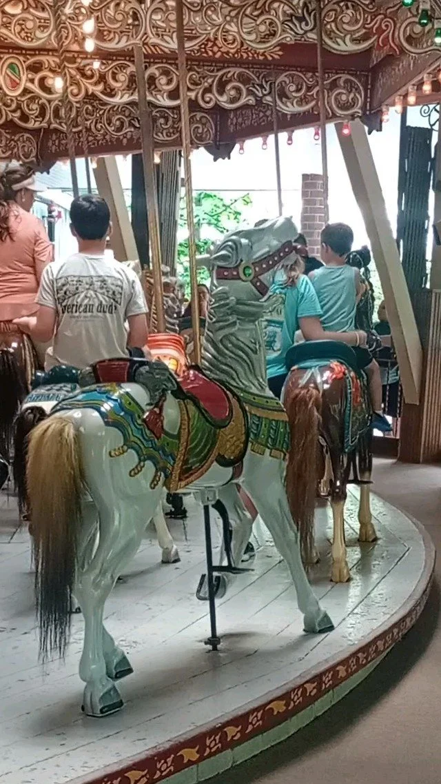 Outside Carousel horse at Knoebels Amusement Resort