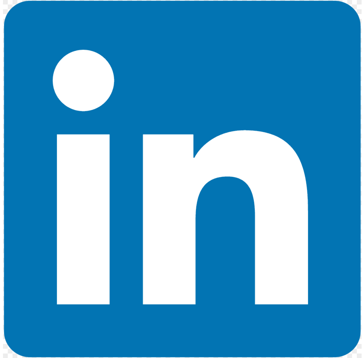 LinkedIn logo with a blue square background and white lowercase letters 'in'.