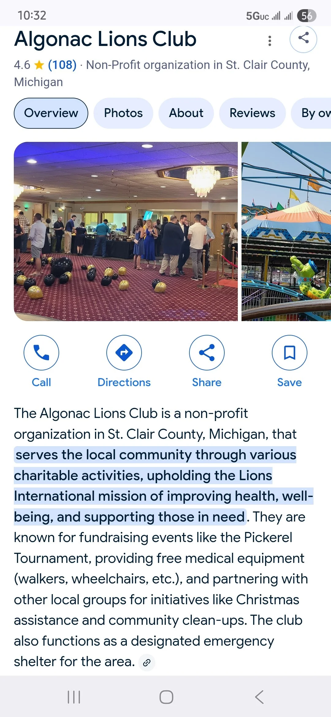 Updated business description and positioning to emphasize nonprofit impact and community service. This shift helped move perception from event space to community-driven organization.