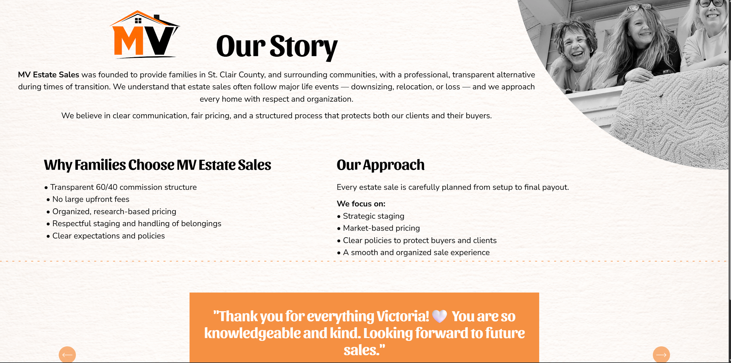 MV About Page & Testimonials