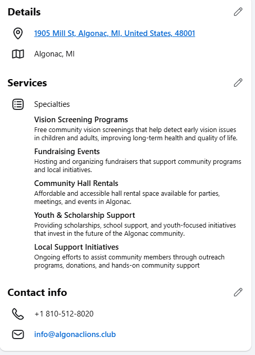 Recovered and secured official Facebook page, restoring ownership from external parties. Page was cleaned up and restructured to clearly represent the organization’s mission, services, and community involvement.