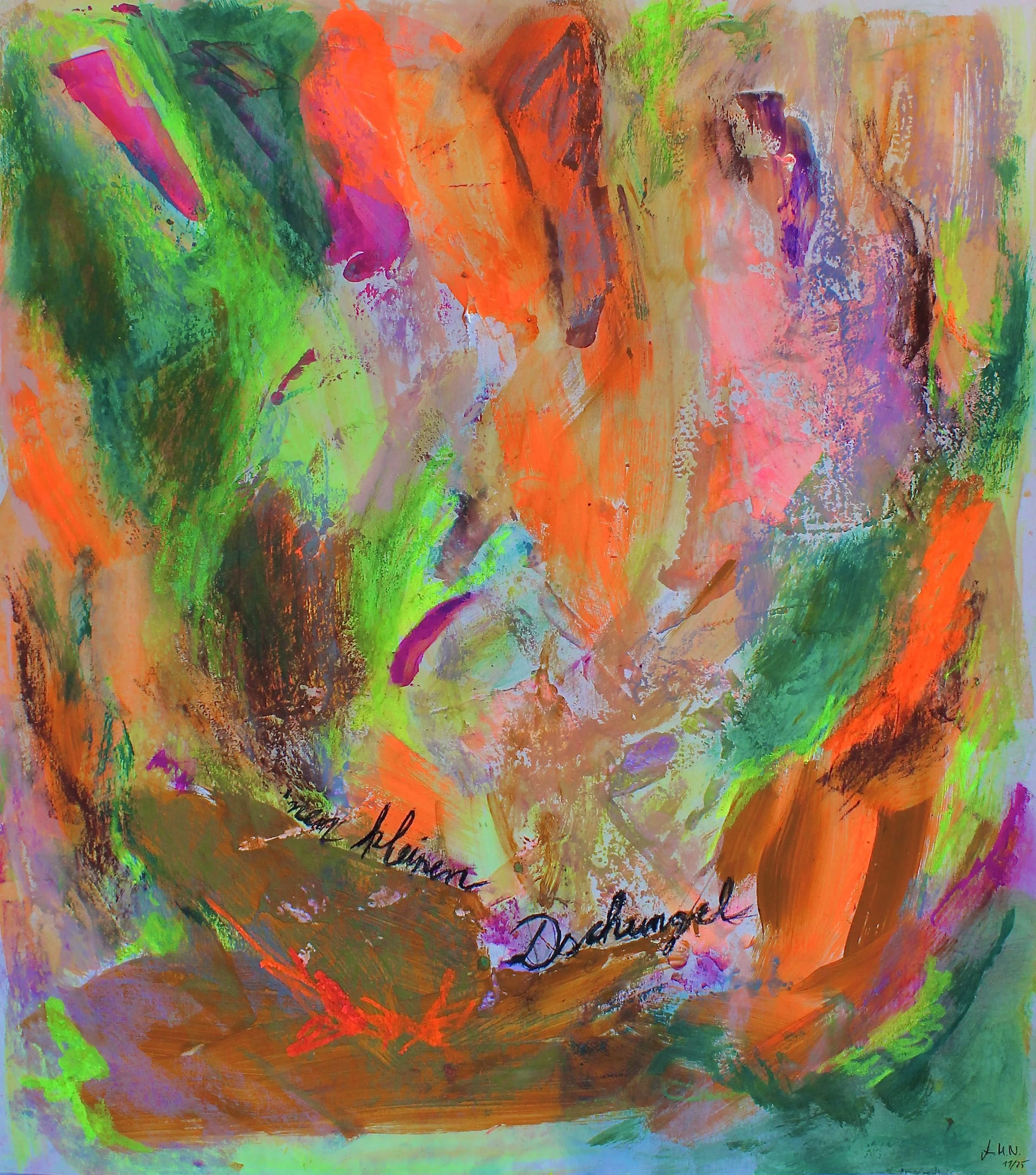 ‘nen kleinen Dschungel |
64 x 56 cm |
Mixed Media auf Chromokarton |
2025
