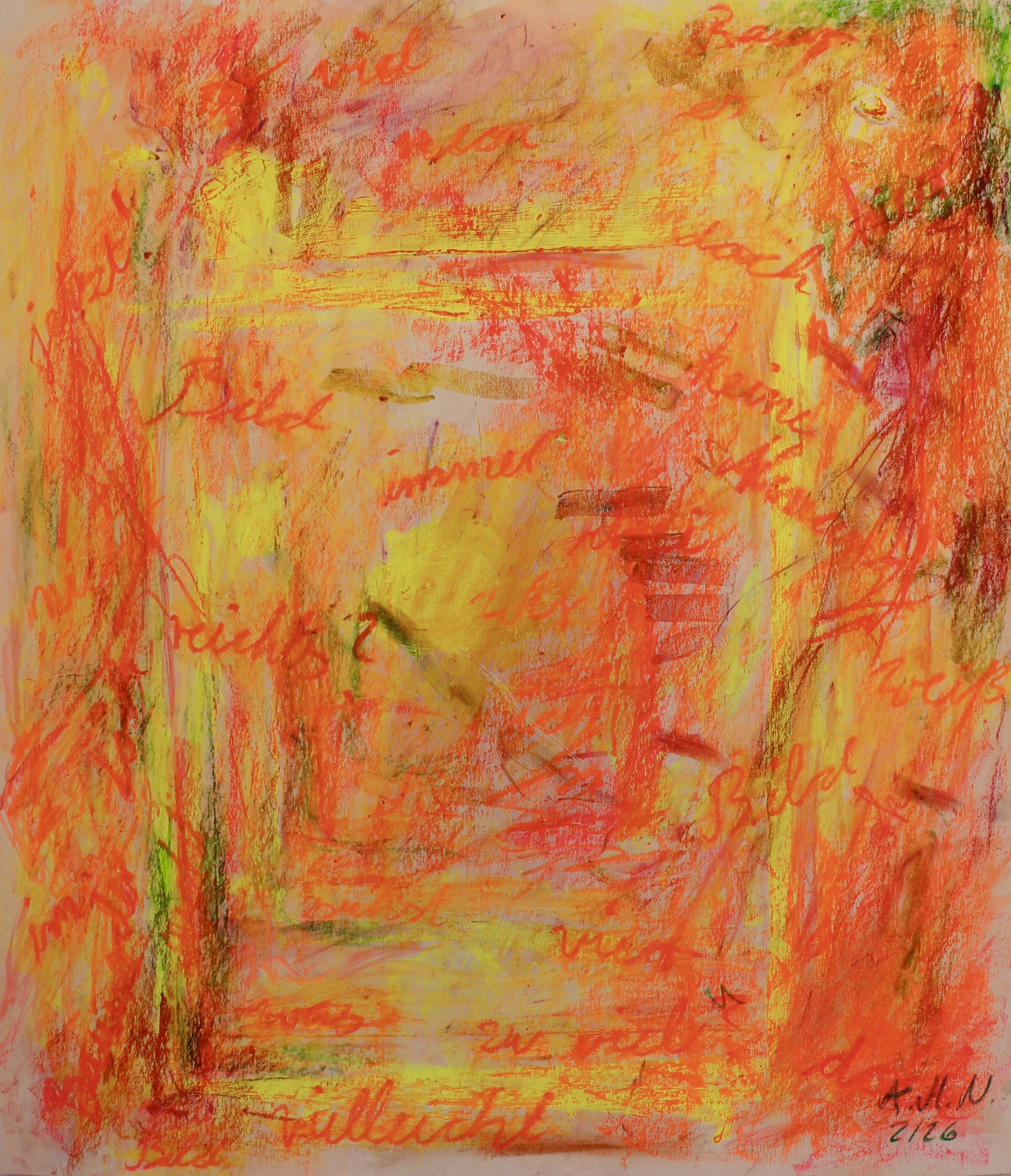 Bild im Bild |
64 x 56 cm |
Mixed Media auf Chromokarton |
2026