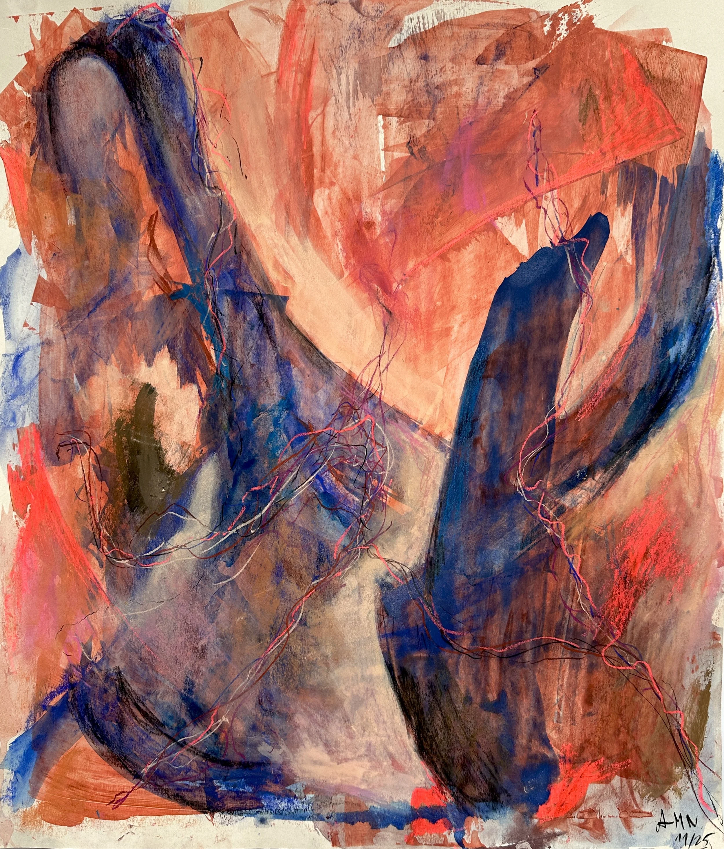 Dancing colors |
64 x 56 cm |
Mixed Media auf Chromokarton |
2025