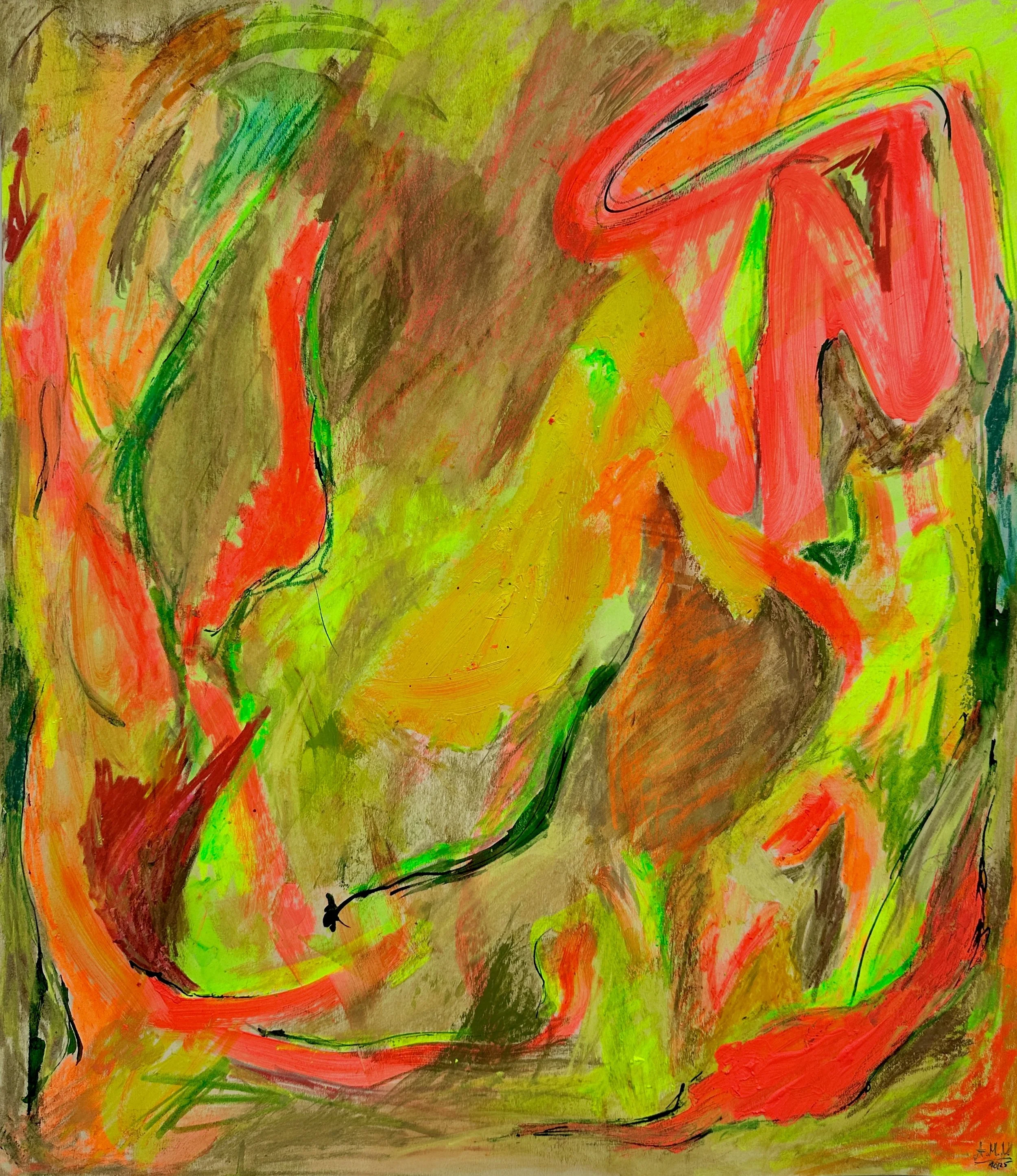No title |
64 x 56 cm |
Mixed Media auf Chromokarton |
2025