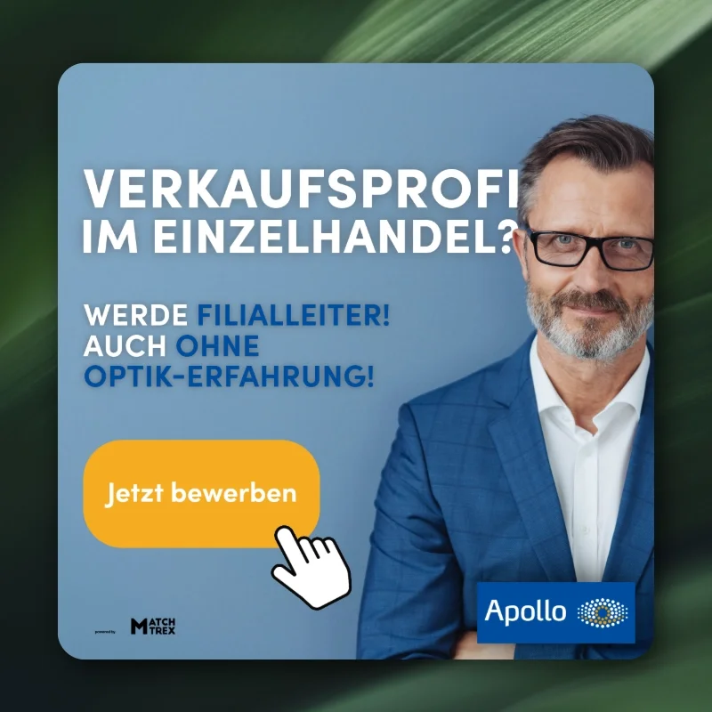 Werbebanner für Stellenanzeigen mit 'Jetzt bewerben'-Button. ModernPanda erstellt effektive Werbeinhalte und Ads.