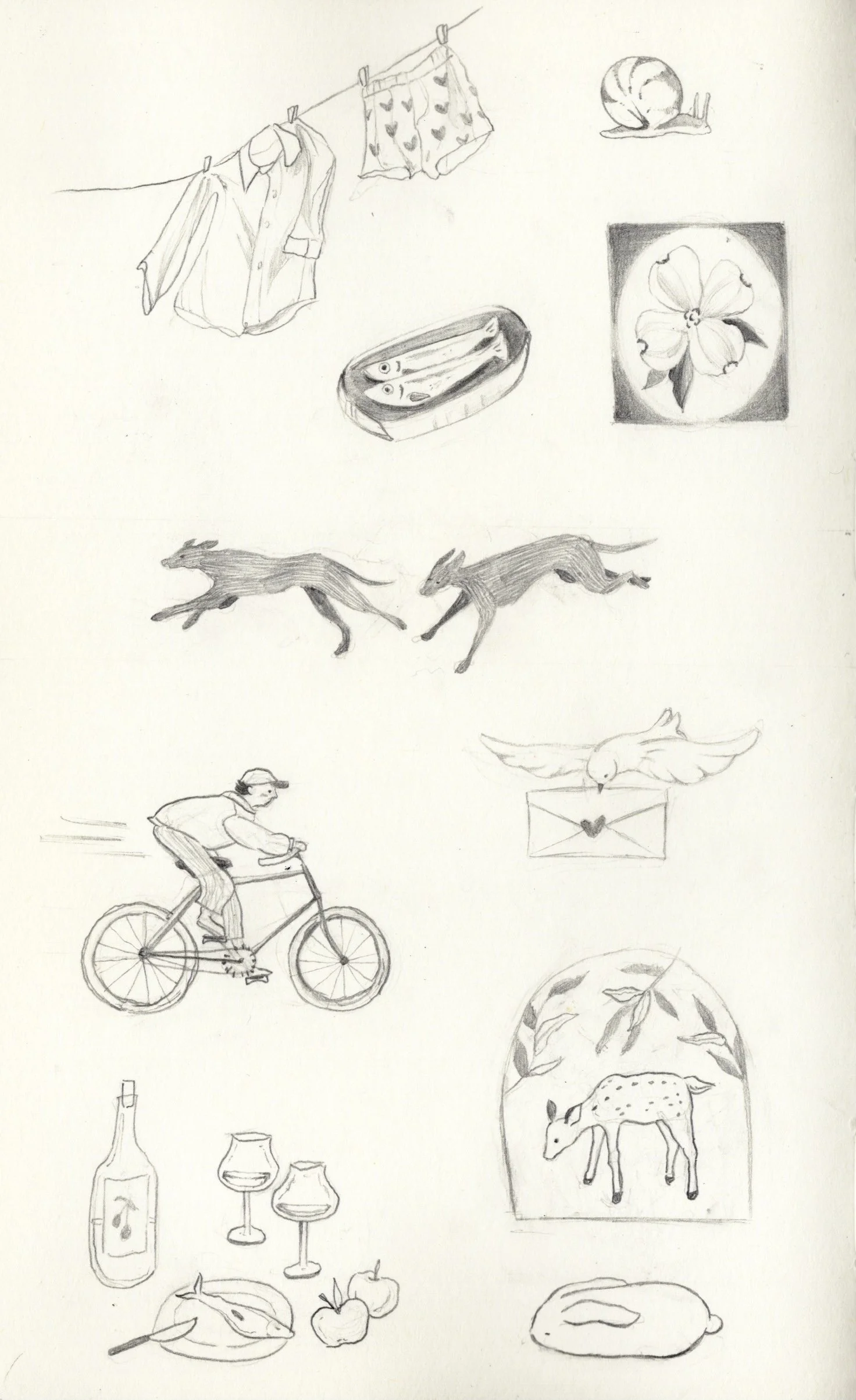 "dog days" repeatable flash #1-10, dove with love letter n/a
