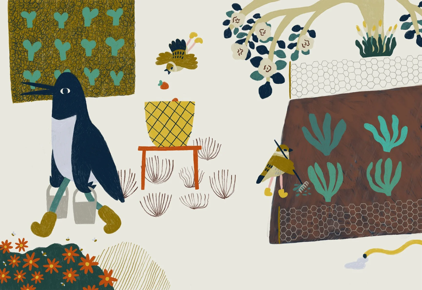 Puutarhan hoitoa 2023 /
Oma kuvitusprojekti /
Digitaalinen taide