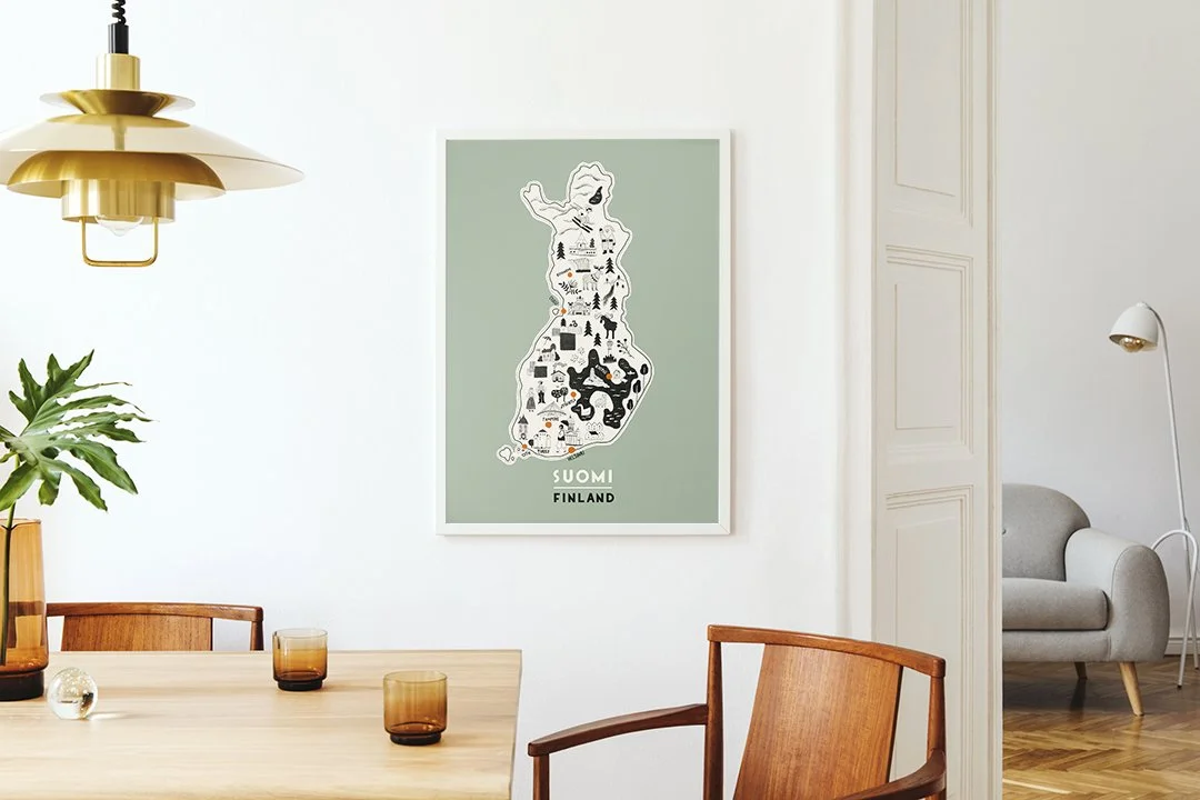 Suomen kartta / Ateljee Pikkusisko 2019 / Digitaalinen taide