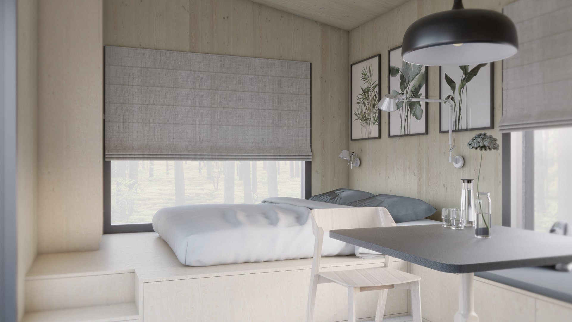 Modular CLT Granny Annexe & Timber Lodge Interior UK