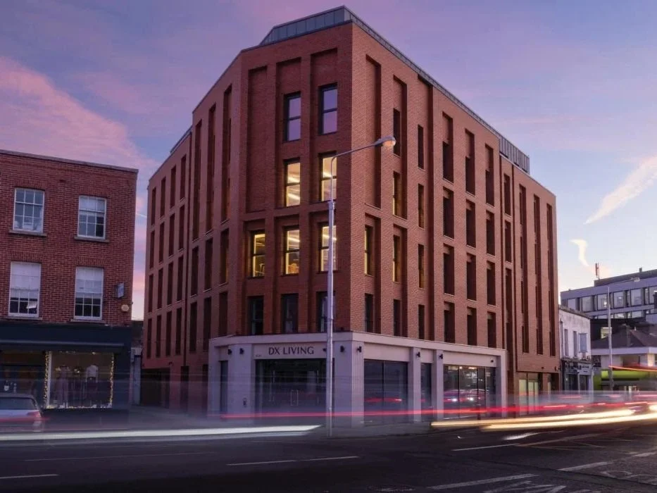 Location: Dx living Donnybrook, Dublin
Units: 86 studio apartments. 
Works carried out: Assisting with the first and second fixes. Working alongside the main contractor doing the hallways and common areas.