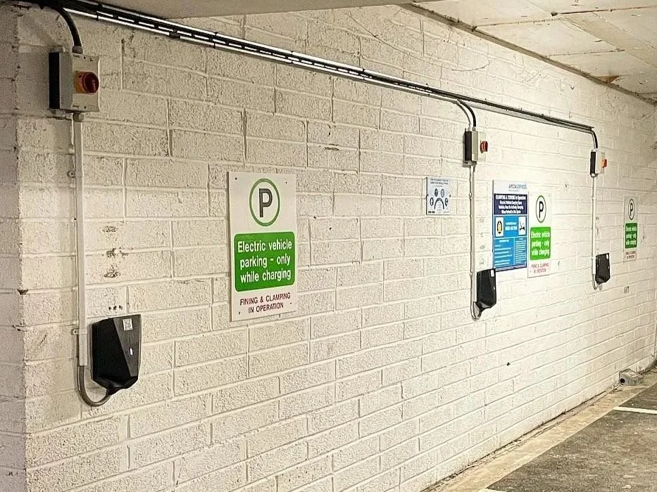 EV Charging Station 
Sub contracting to supply EV charging solutions to underground car parks and the ESB electric vehicles across Ireland.
