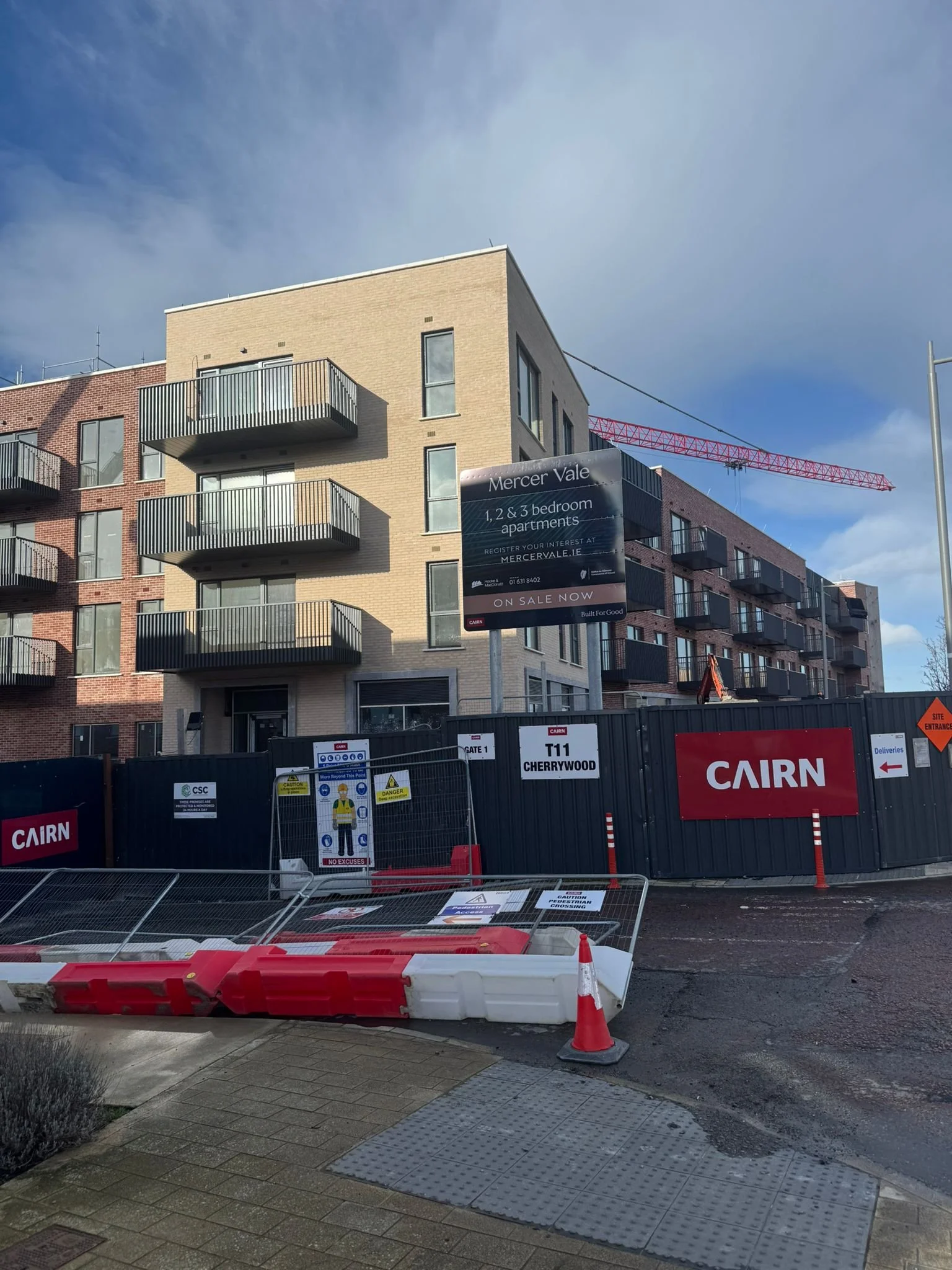 Location: Cherrywood, Dublin 
Units: 52 Apartments and 12 duplexes. 
Works Carried out: The first fixes of apartments.