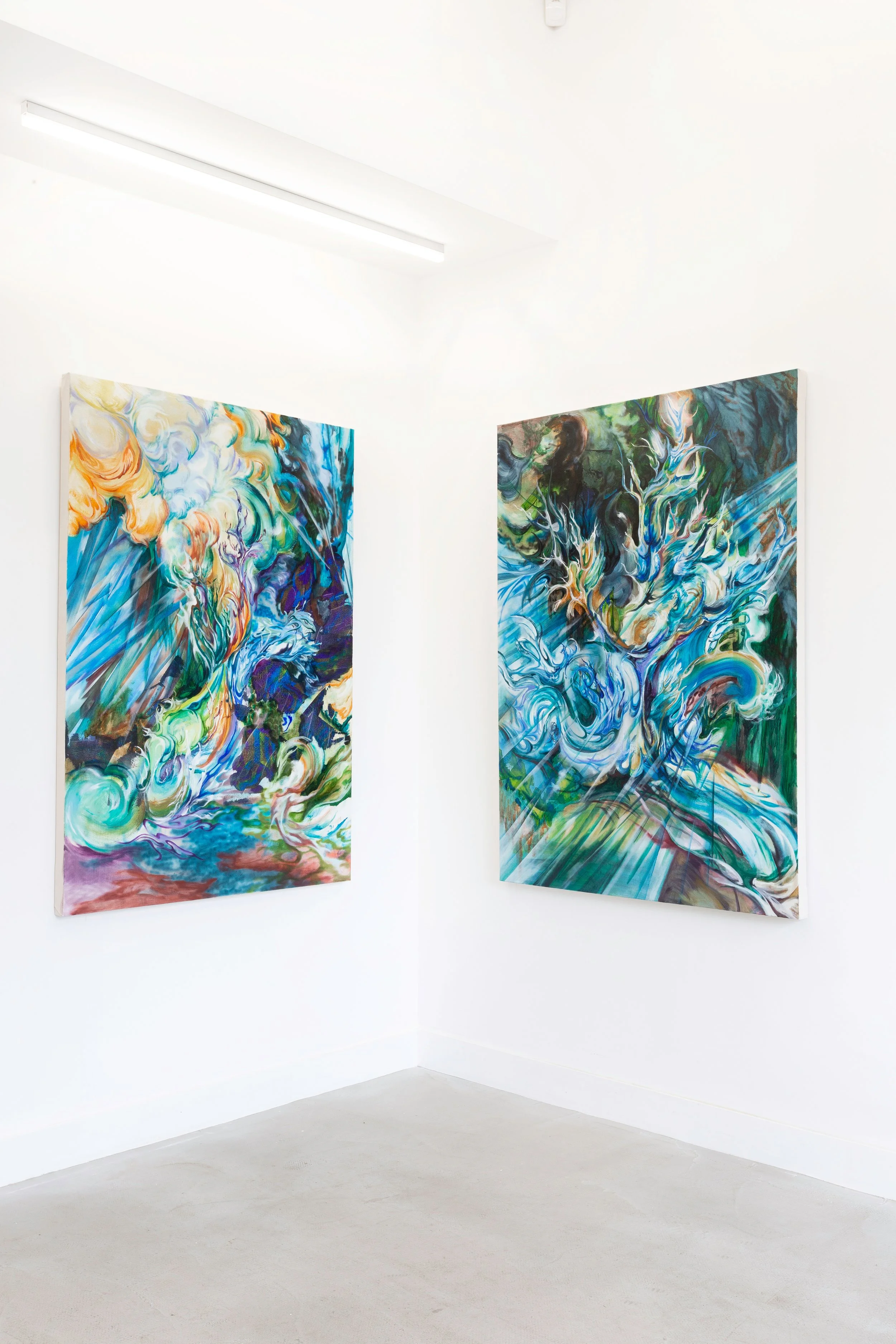 Fearless is my heart 1 & 2, 2023
Oil on canvas, 140 x 100 cm each