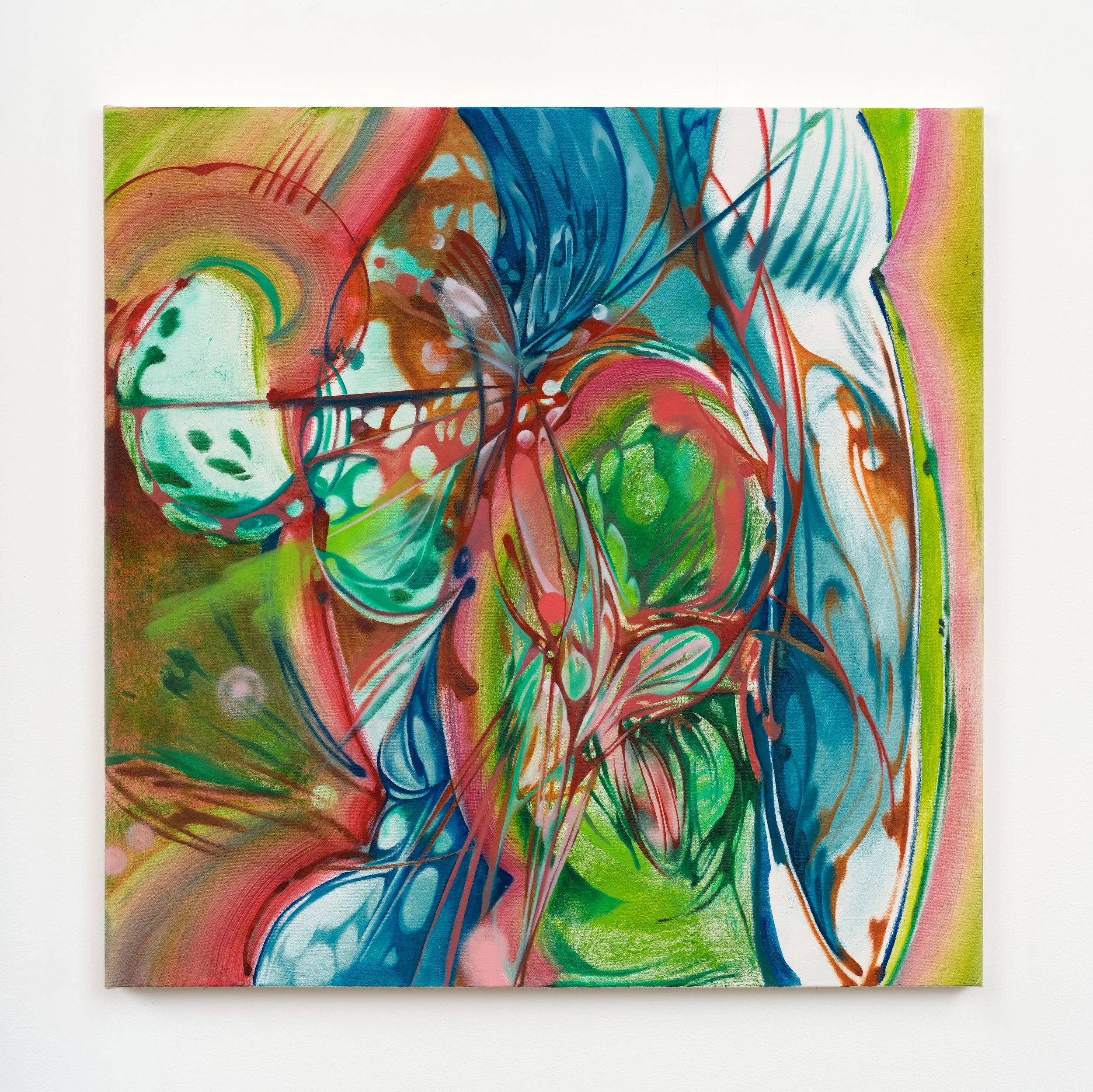 Rose lit gems in our memories, 2024
Oil on canvas, 100 x 100 cm