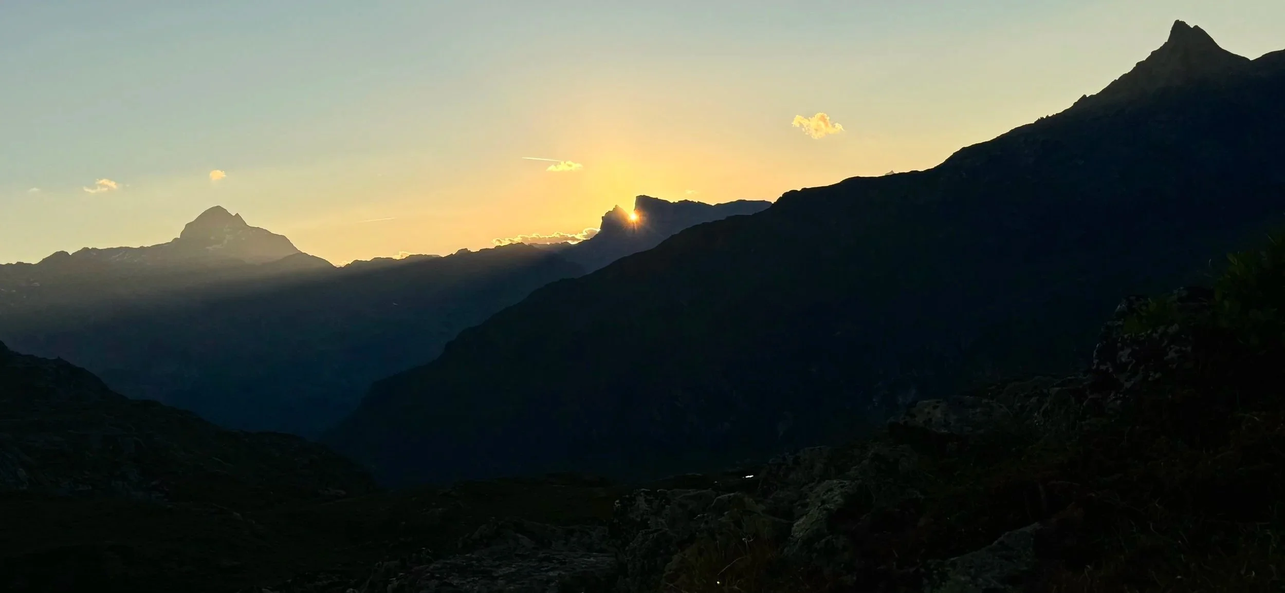 Tramonto Parc Ela sopra Bivio e il Leg Grevasalvas