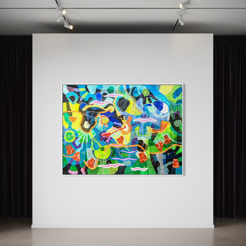 Dipinto "Rosso 1" di Giada Bianchi, acrilico su tela.