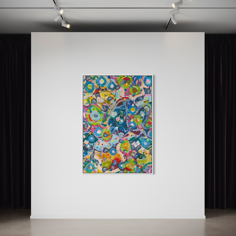 Dipinto "Luna" di Giada Bianchi, acrilico su tela.