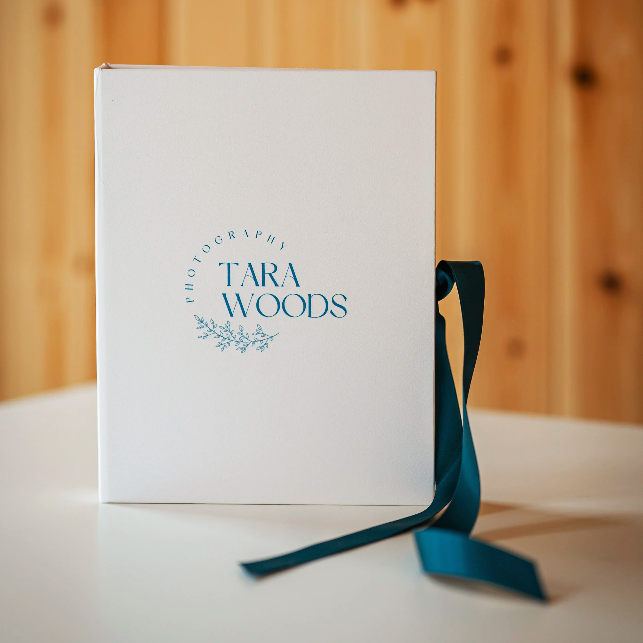 Wedding photography keepsake box by Tara Woods Photography — elegant presentation for albums, prints, and USB memories.