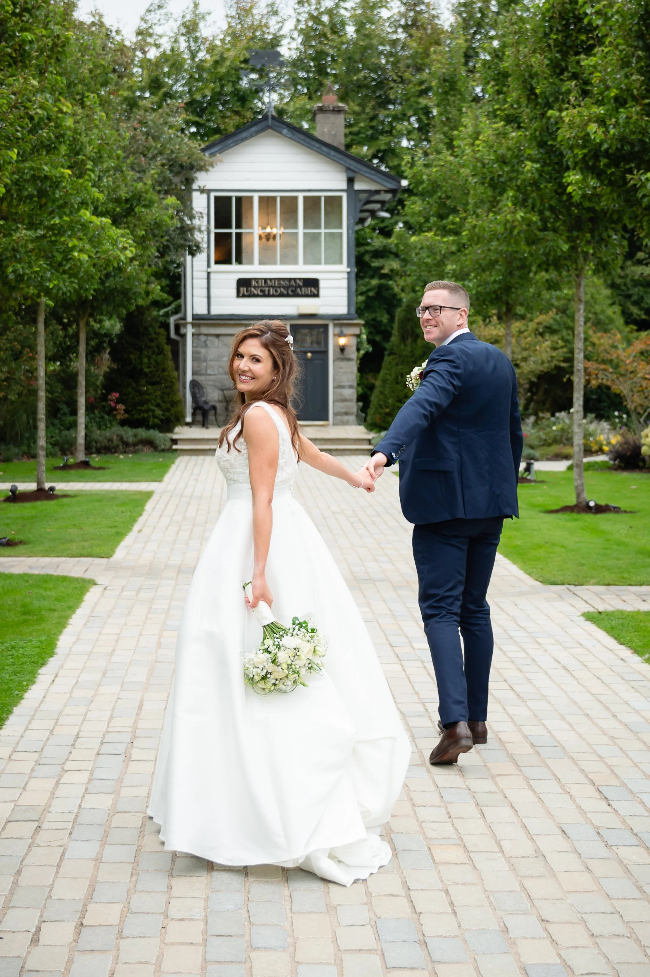 Meath wedding photographer capturing natural, documentary‑style moments at The Station House Hotel, focusing on authentic emotion, artistic detail, and joyful storytelling throughout the wedding day.