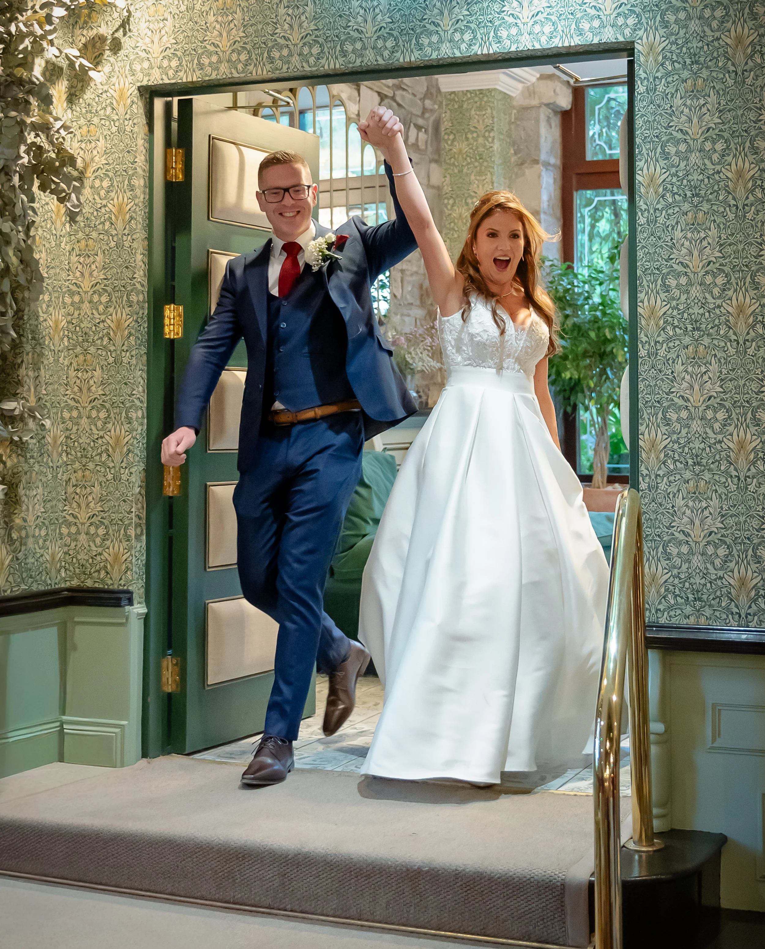 Meath wedding photographer capturing natural, documentary‑style moments at The Station House Hotel, focusing on authentic emotion, artistic detail, and joyful storytelling throughout the wedding day.