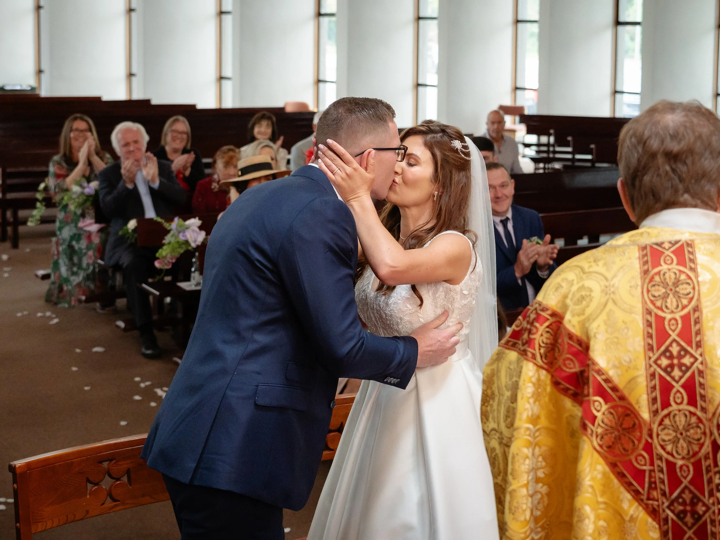 Meath wedding photographer capturing natural, documentary‑style moments at The Station House Hotel, focusing on authentic emotion, artistic detail, and joyful storytelling throughout the wedding day.