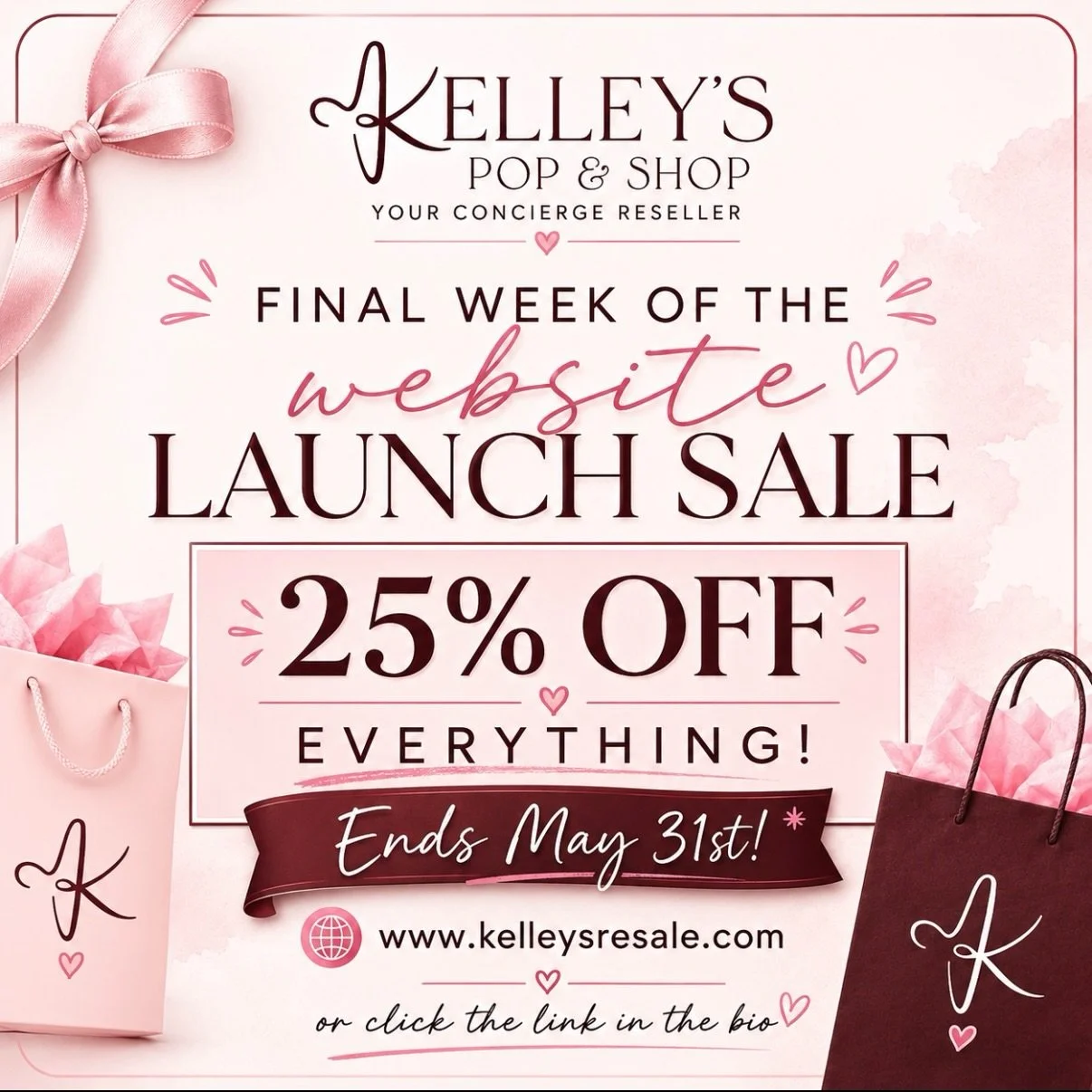Final week! We&rsquo;re closing in on 500 items online and adding more daily! We can ship to all 50 states and offer local concierge services &amp; private shopping if you want to try before you buy!

#smallbusiness #resale #concierge