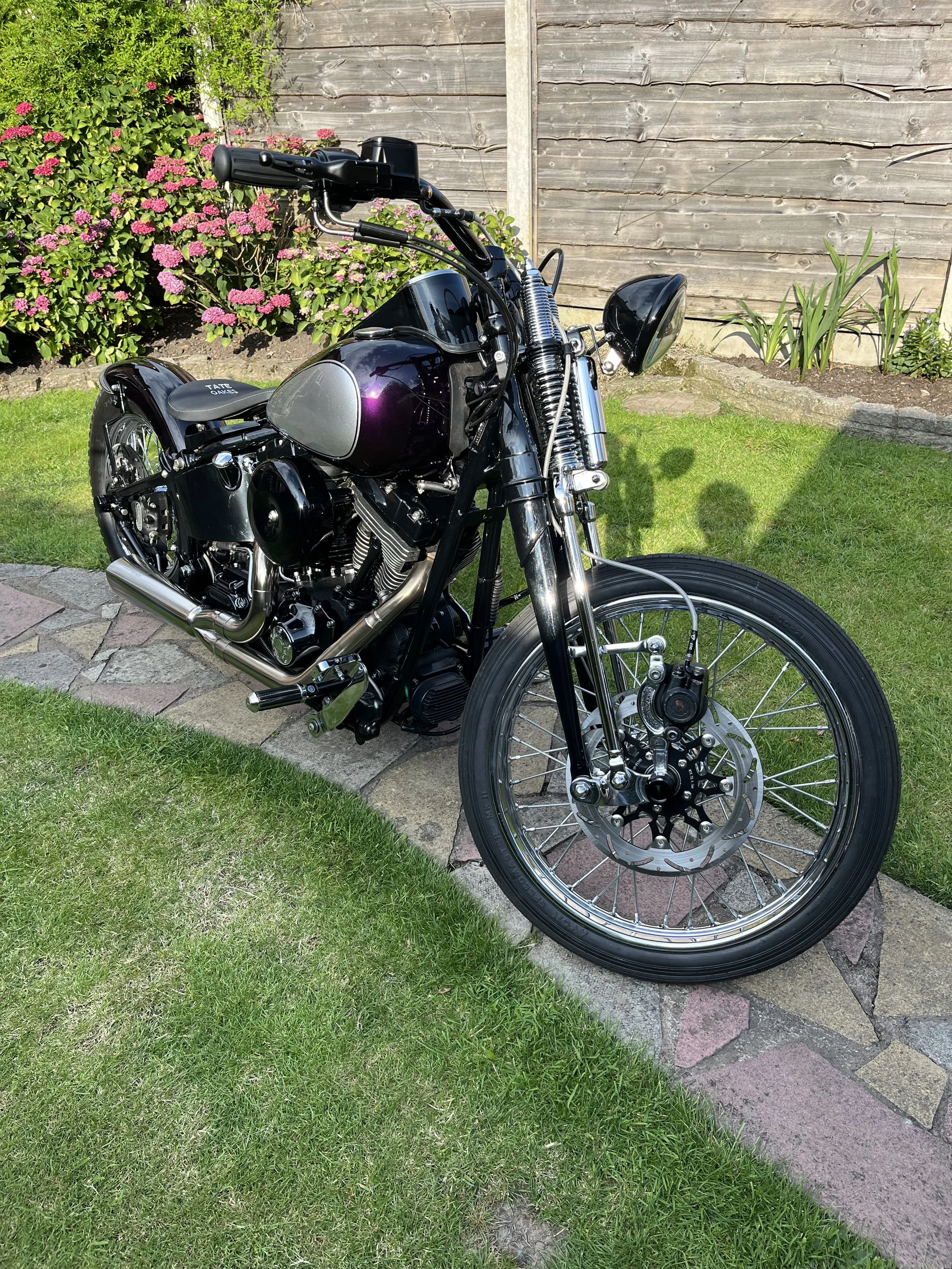 Powder coated motorbike parts