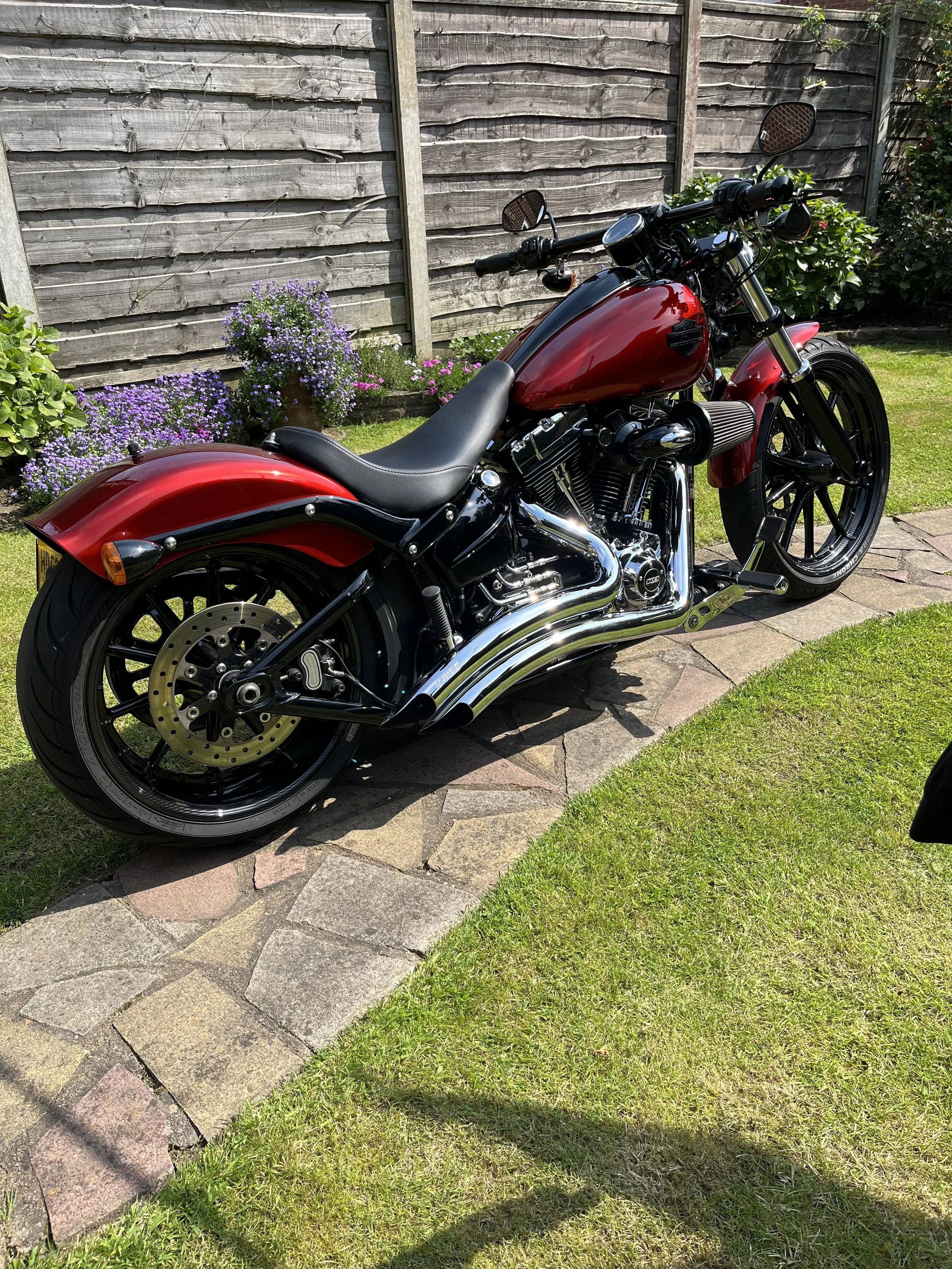 Powder coated motorbike parts