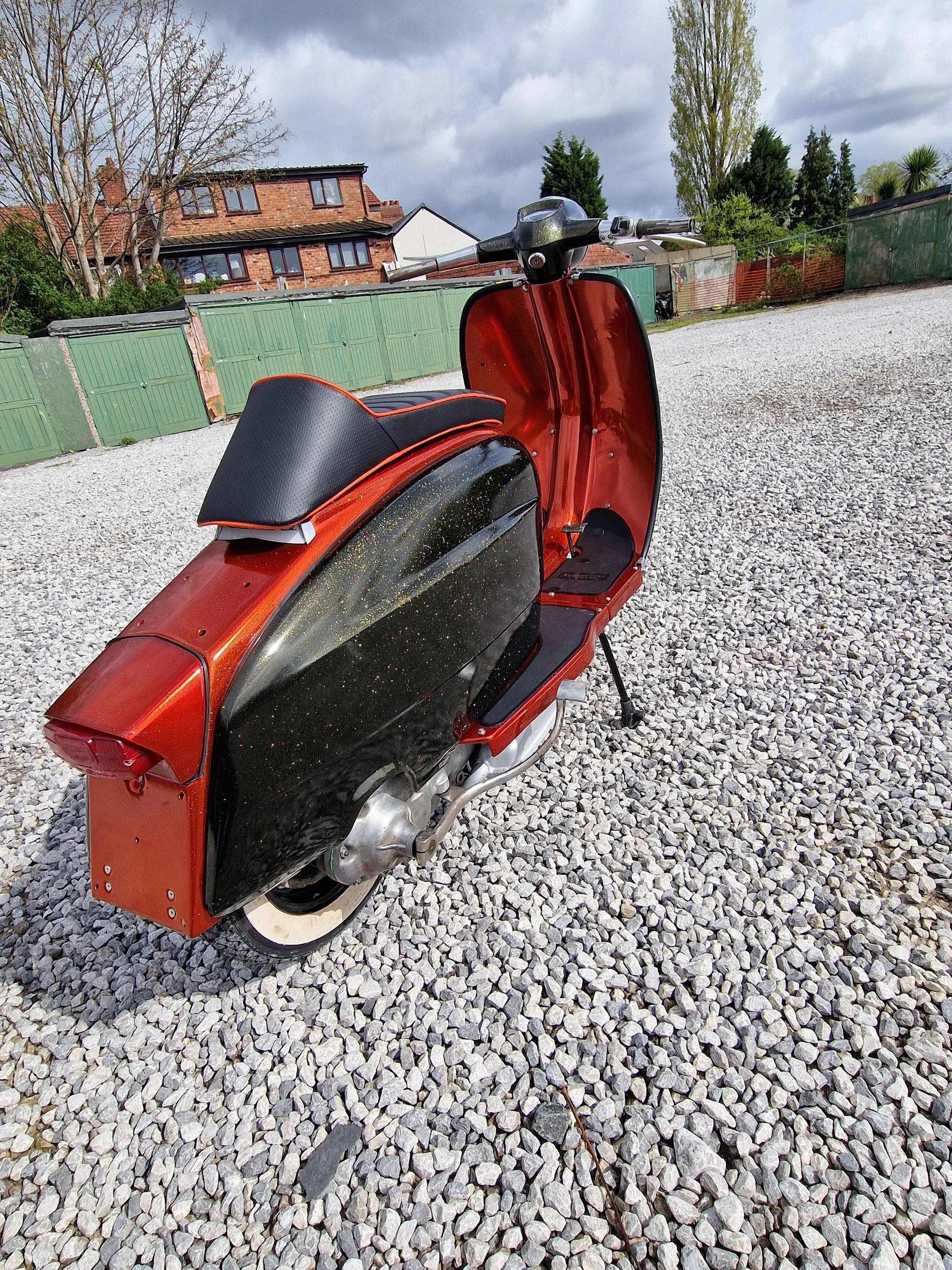 Candy orange and black scooter frame