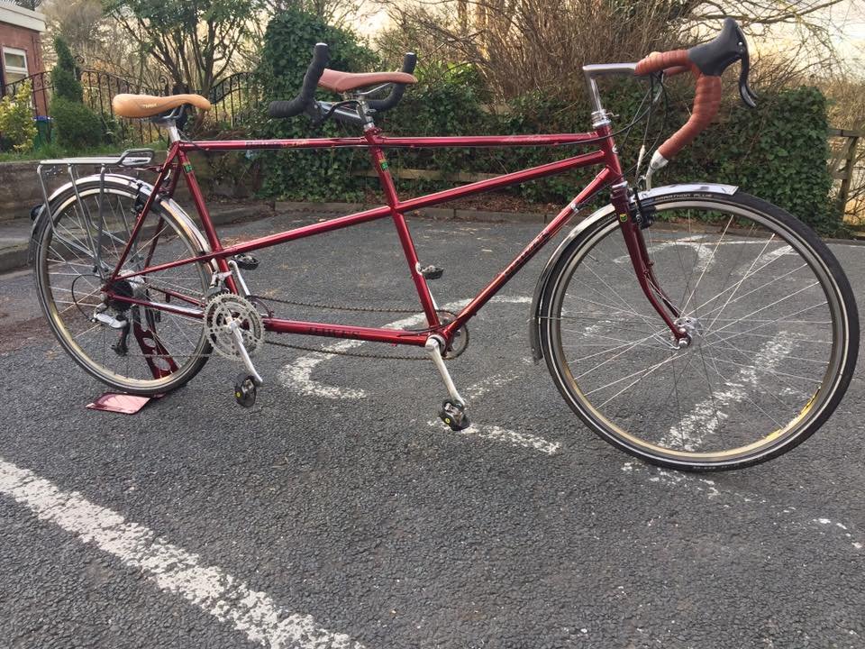 Tandem bike powder coated