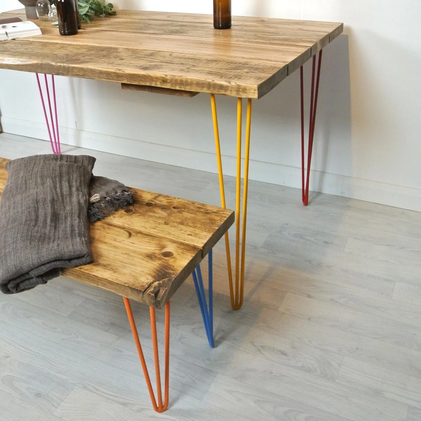 Powder coated table legs