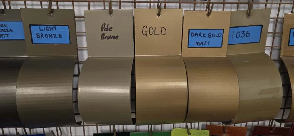 Gold and bronze sample plates
