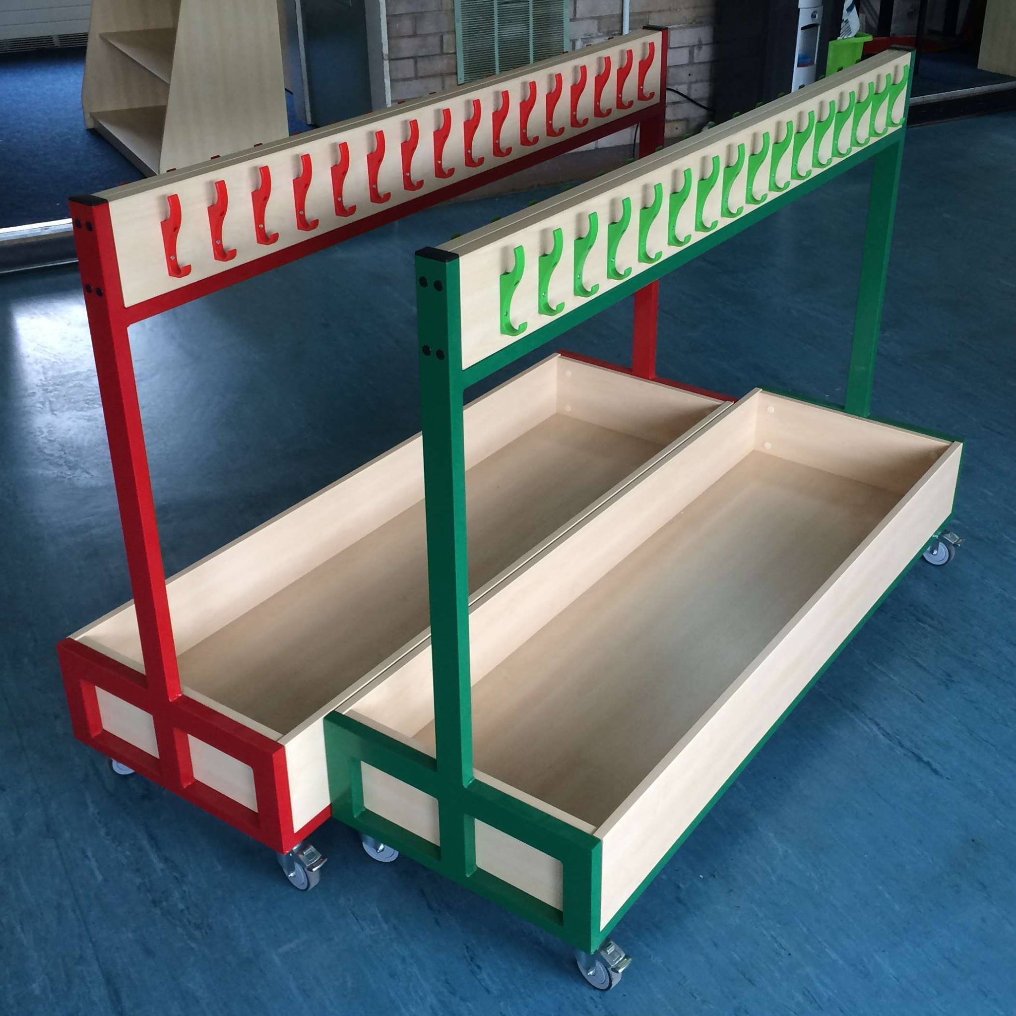 Powder coated school equipment