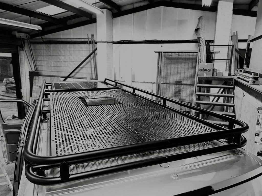 Powder coated roof rack