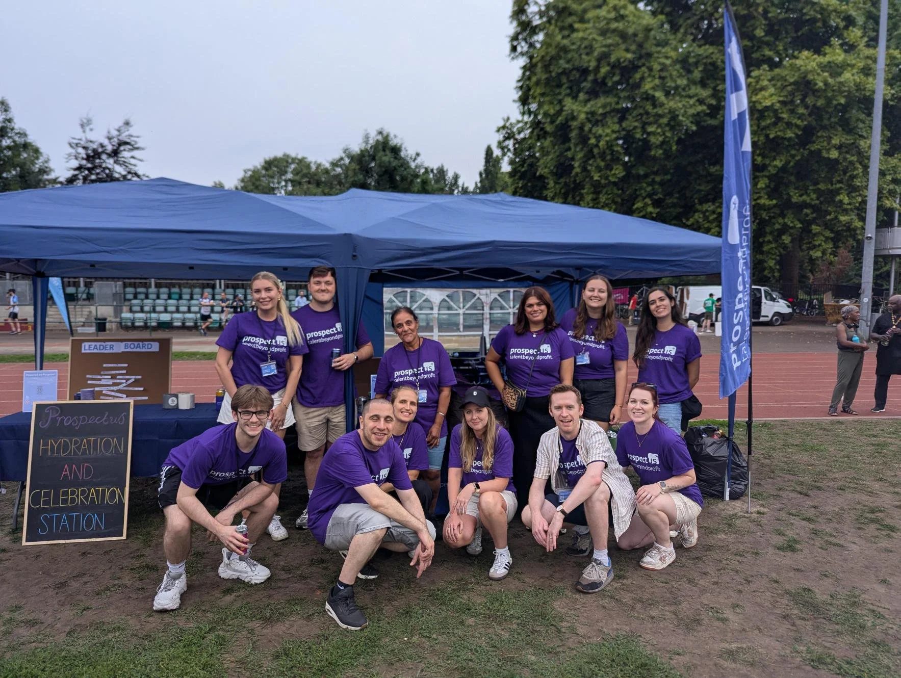 Prospectus employees at the Charity Softball League event